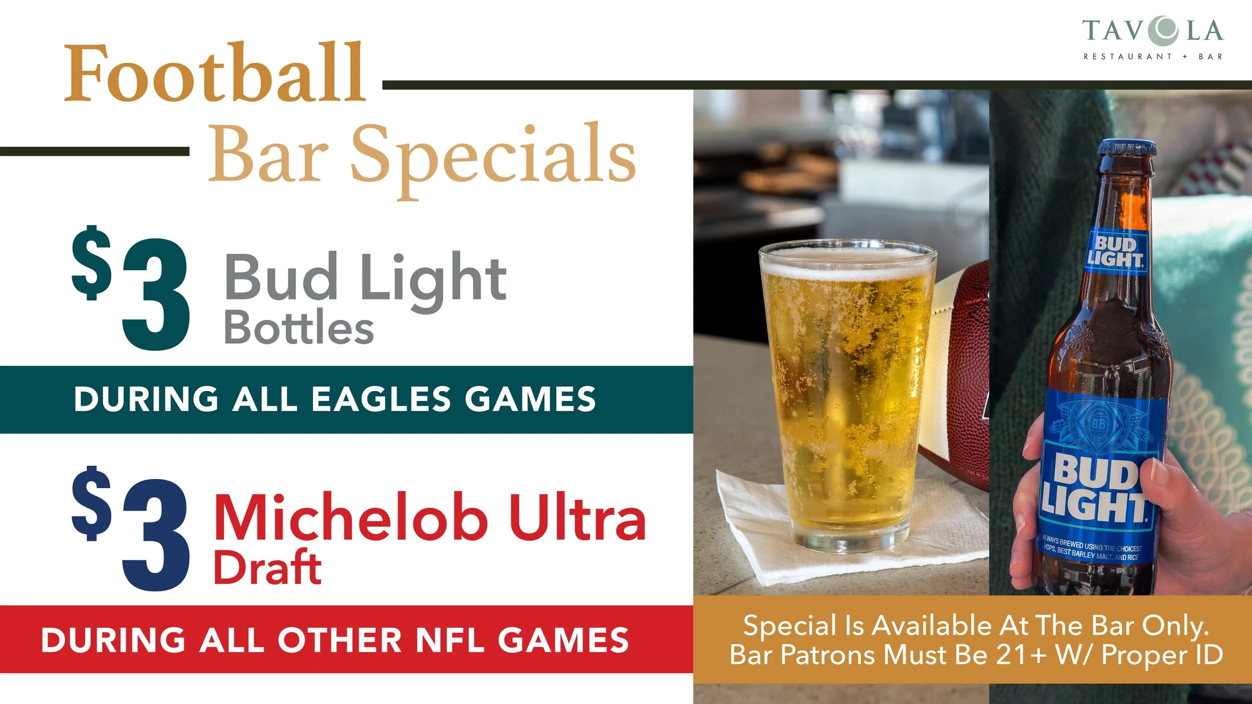 Football Game Day Specials