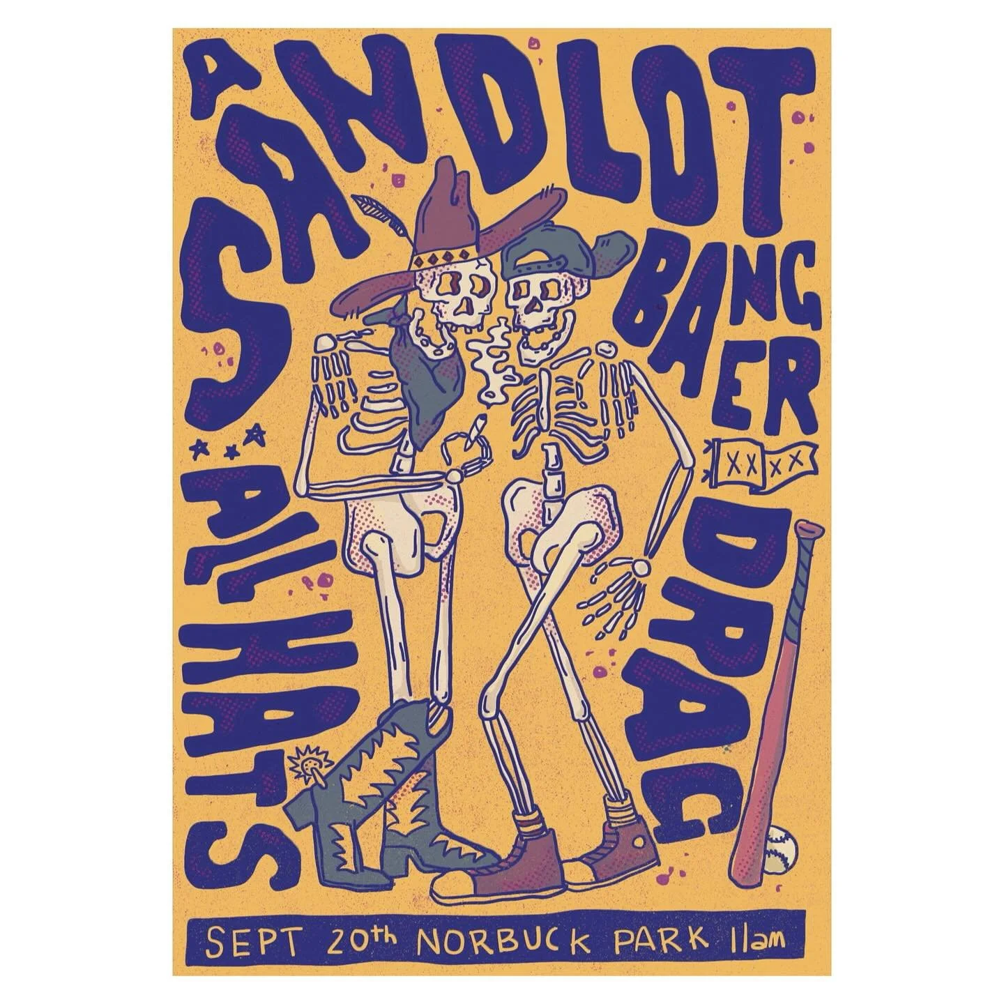 Very excited to kick it with our friends from @theaustindrag this weekend! Looking forward to decent baseball, good times and great people.

Poster by the always-talented @myshoesdontfit