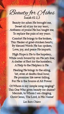 Beauty for Ashes Bookmark #640