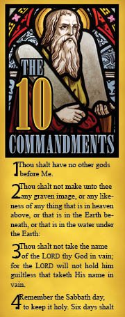 10 Commandments Bookmark #636
