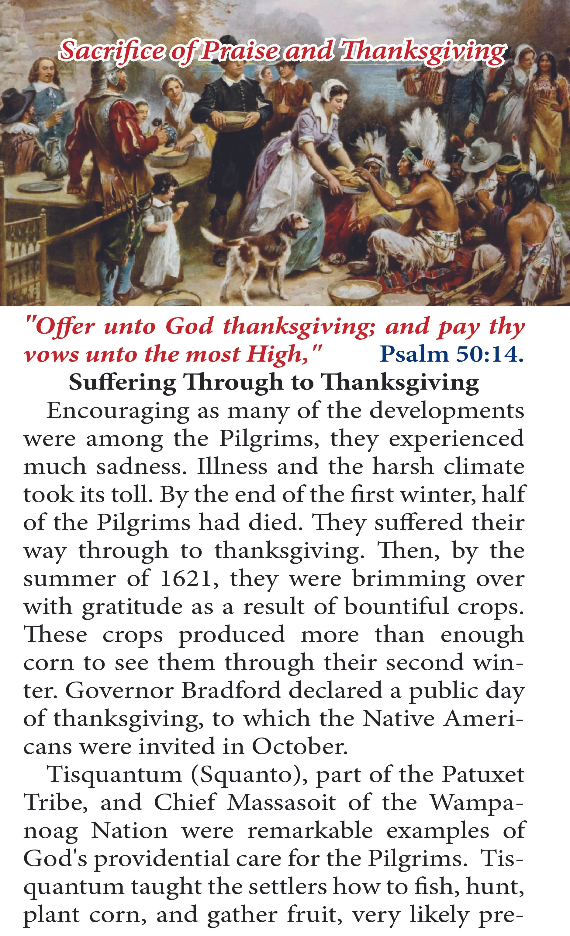 Sacrifice of Praise and Thanksgiving #395