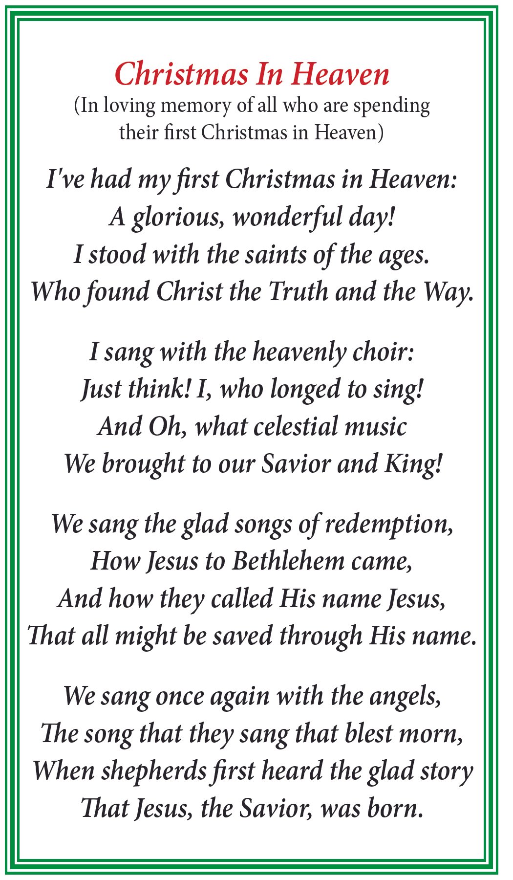Christmas in Heaven #317