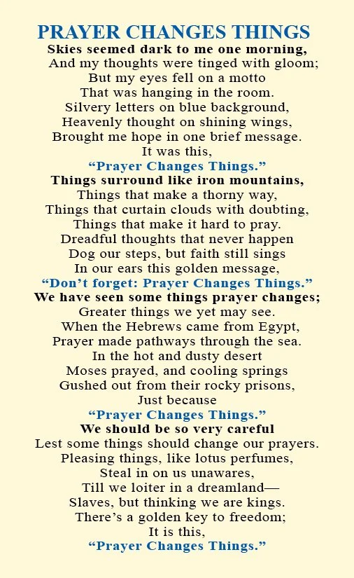 Prayer Changes Things #150