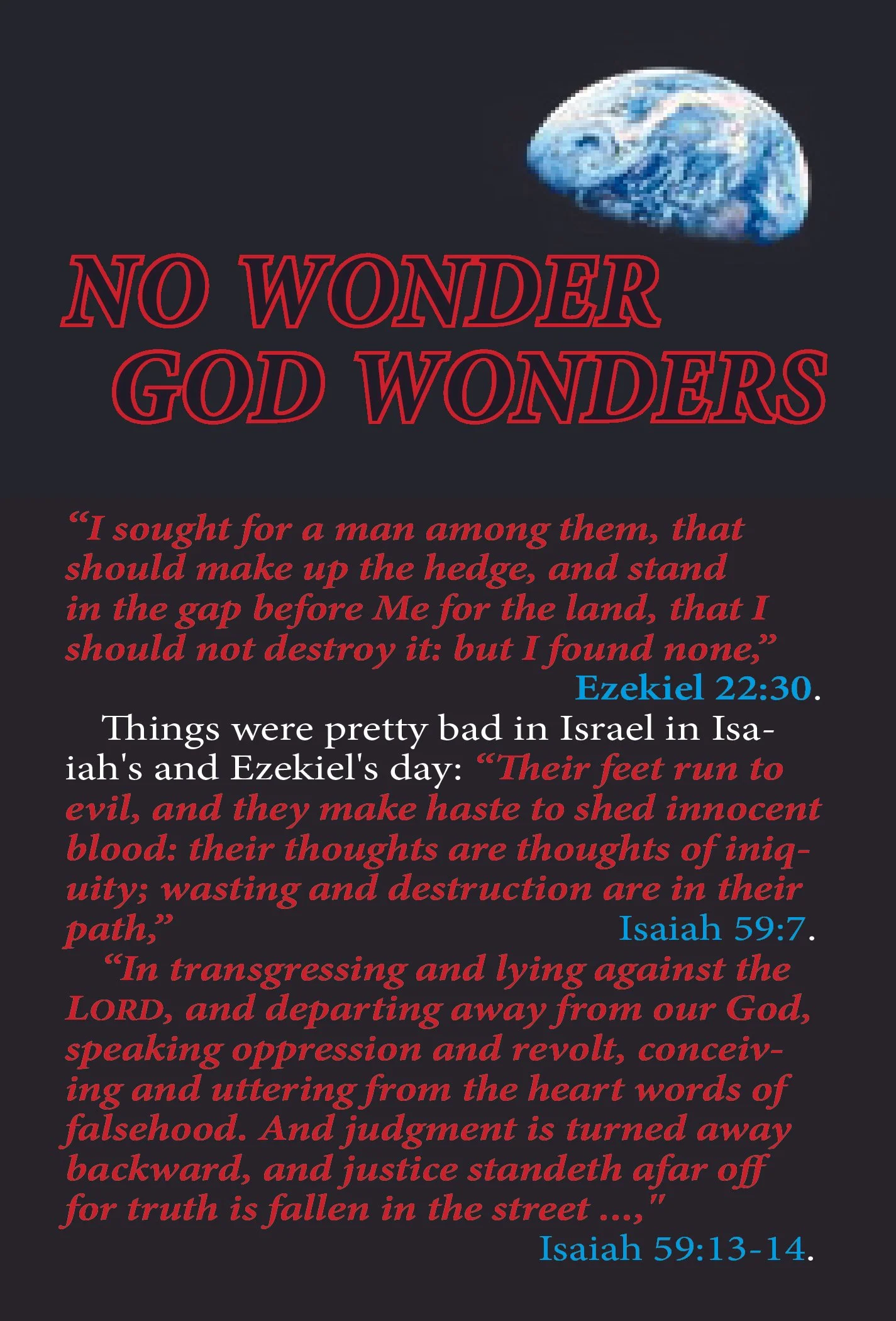 No Wonder God Wonders #96