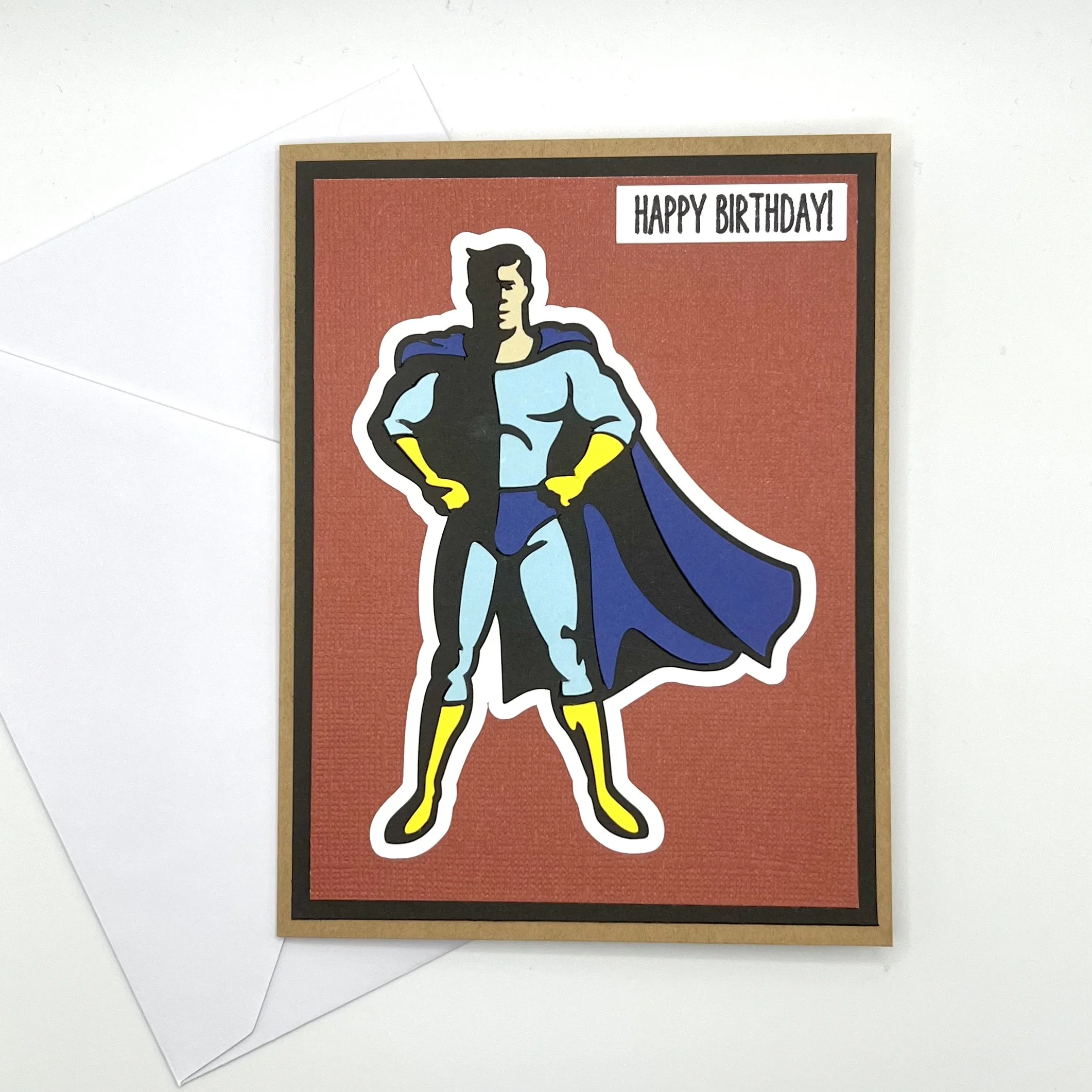 Male Superhero Birthday Card