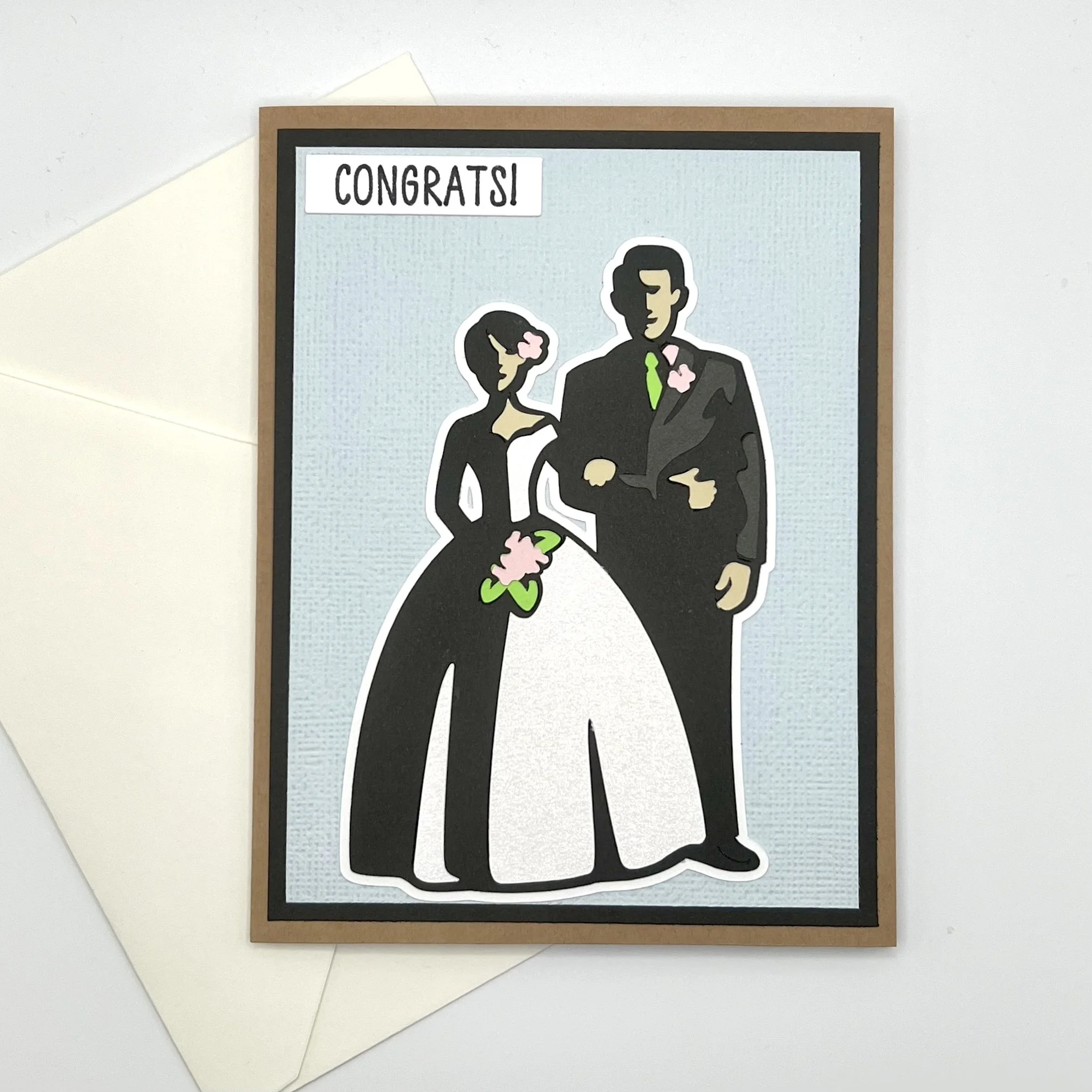 Bride and Groom Wedding Congrats Card