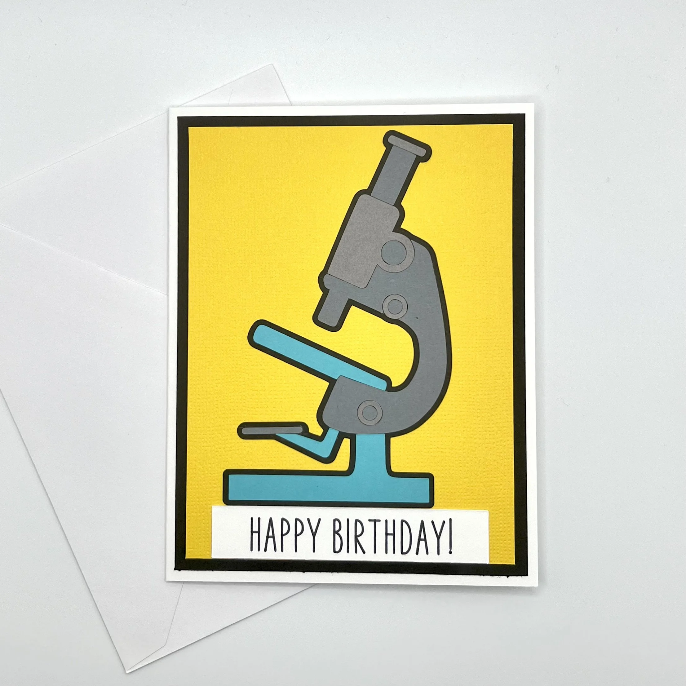 Microscope Birthday Card