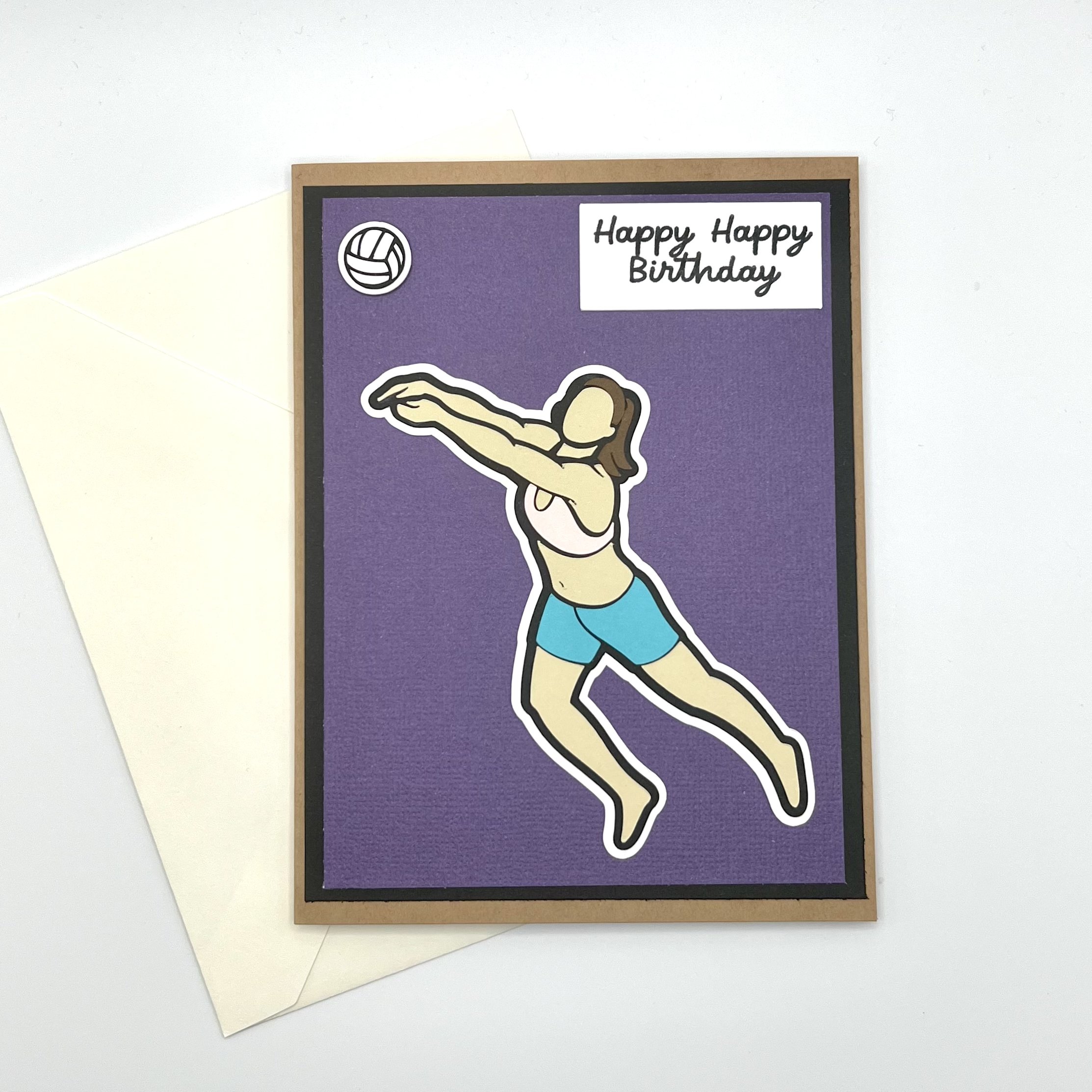 Female Beach Volleyball Player Birthday Card