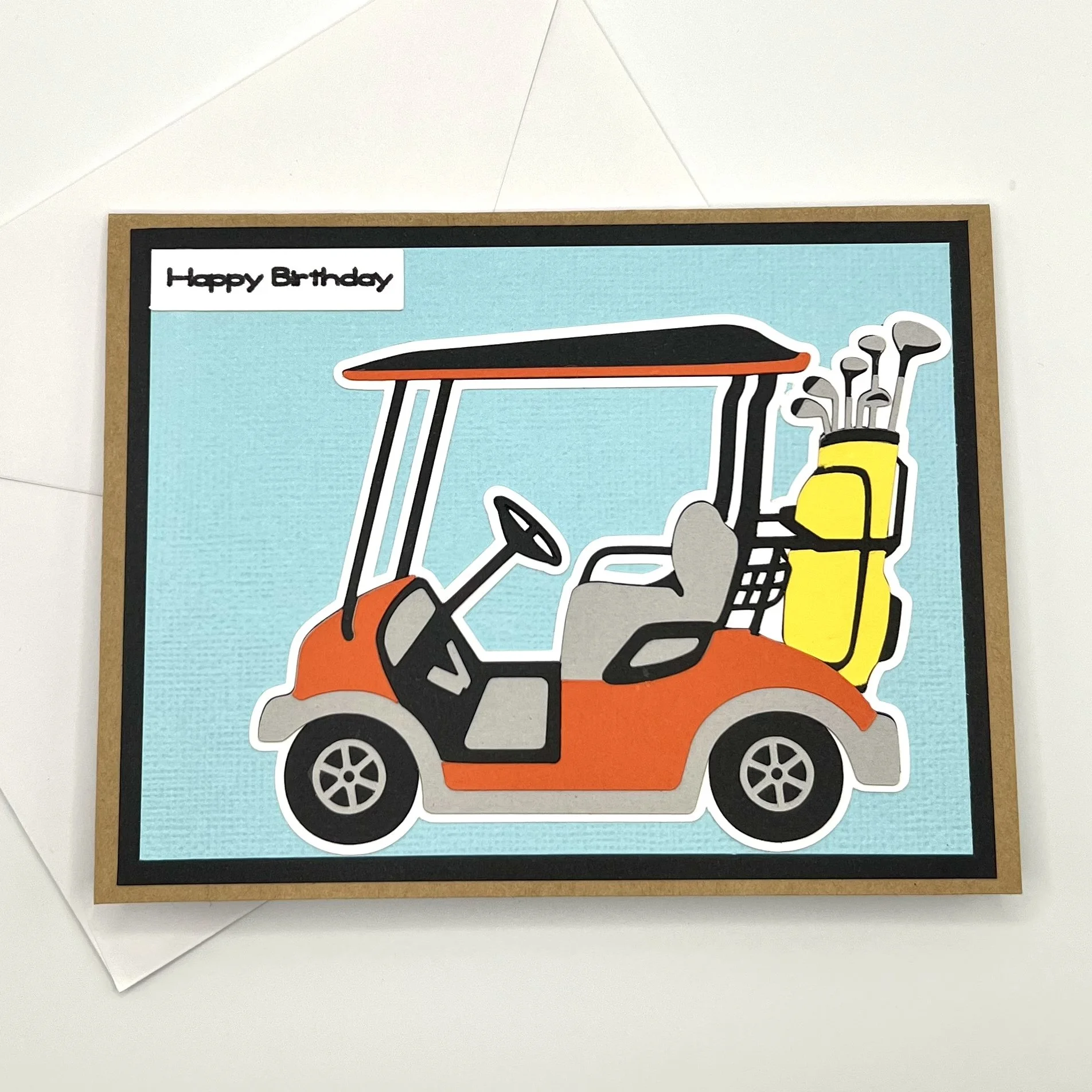 Golf Cart Birthday Card