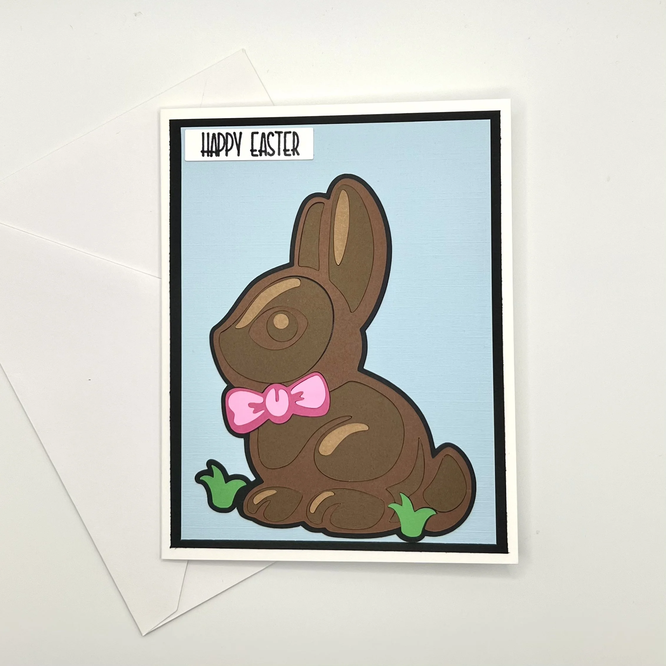 Chocolate Easter Bunny Card