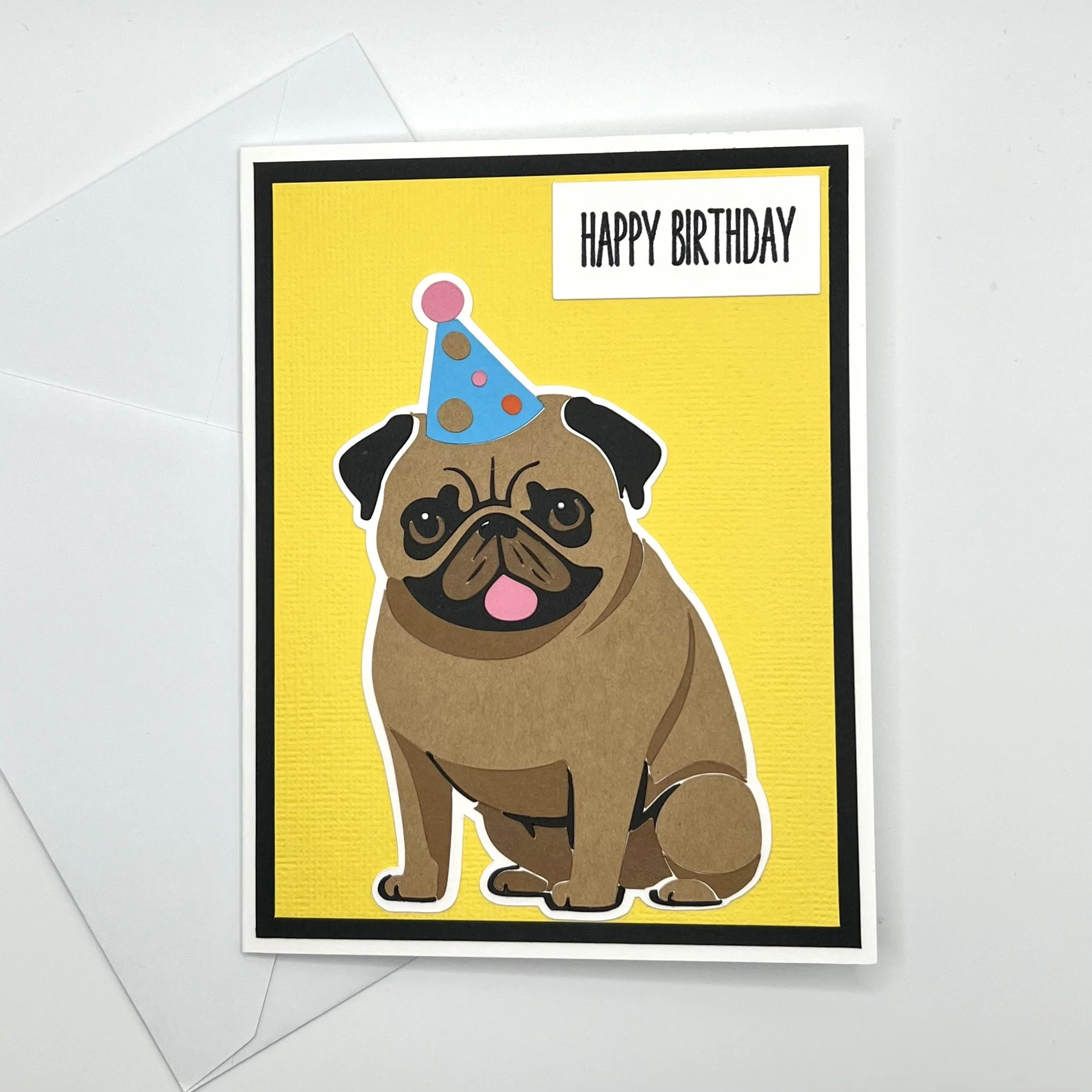 Pug Birthday Card