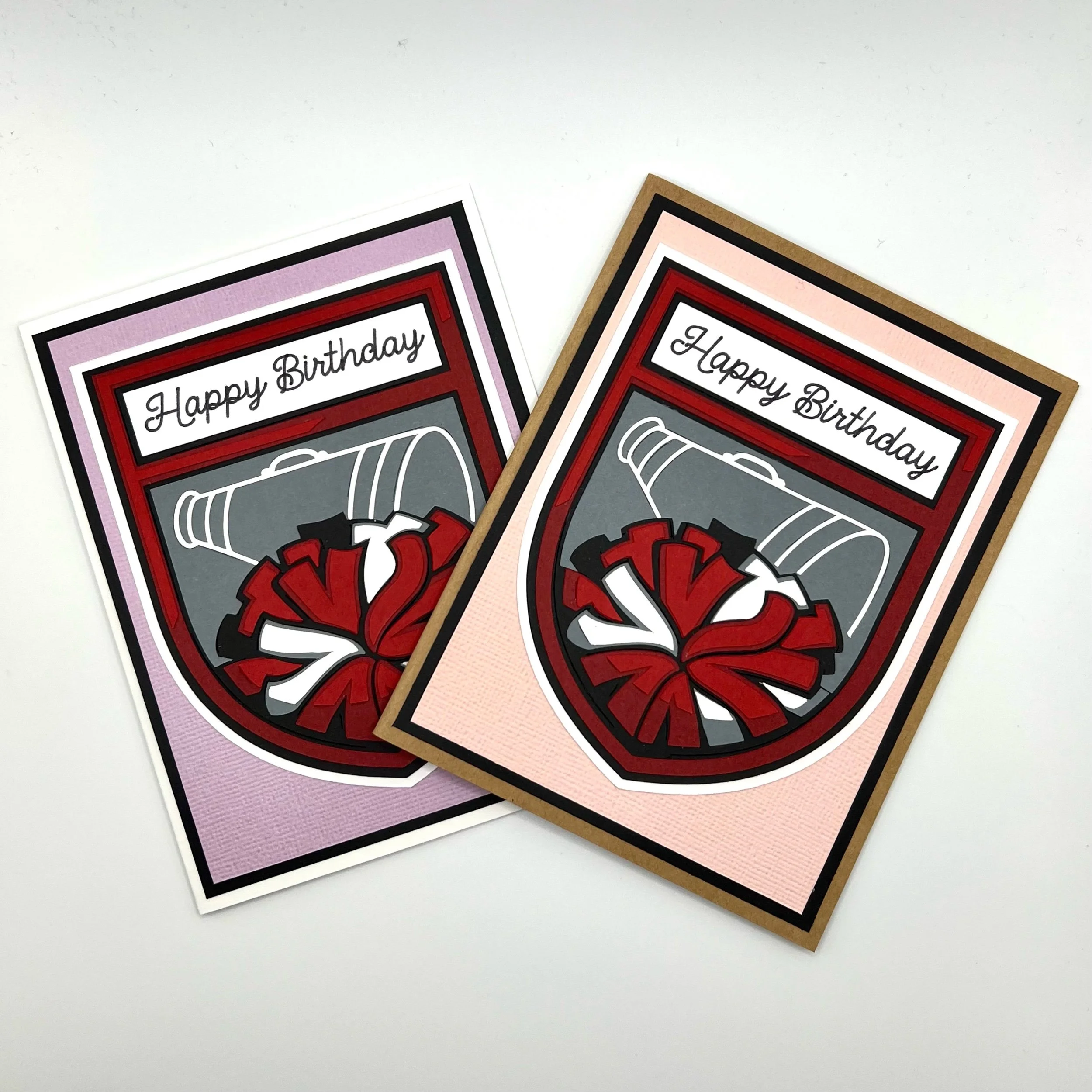 Cheerleader Crest Birthday Card