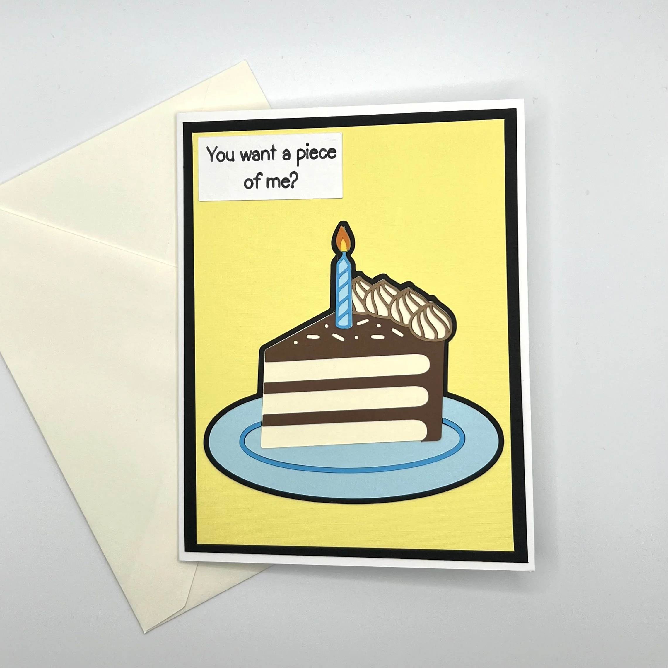 Funny Slice of Cake Birthday Card