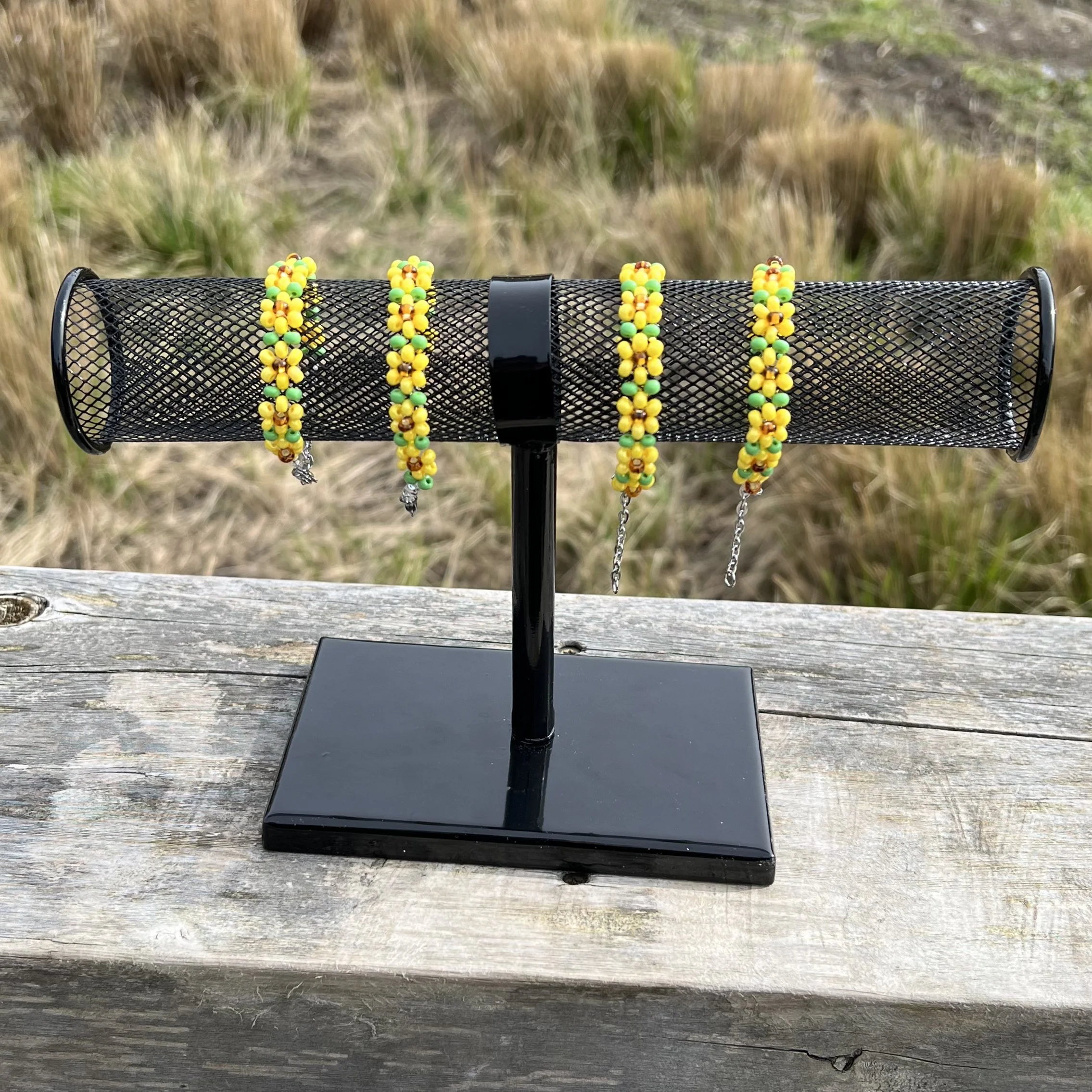 Sunflower Seed Bead Bracelet