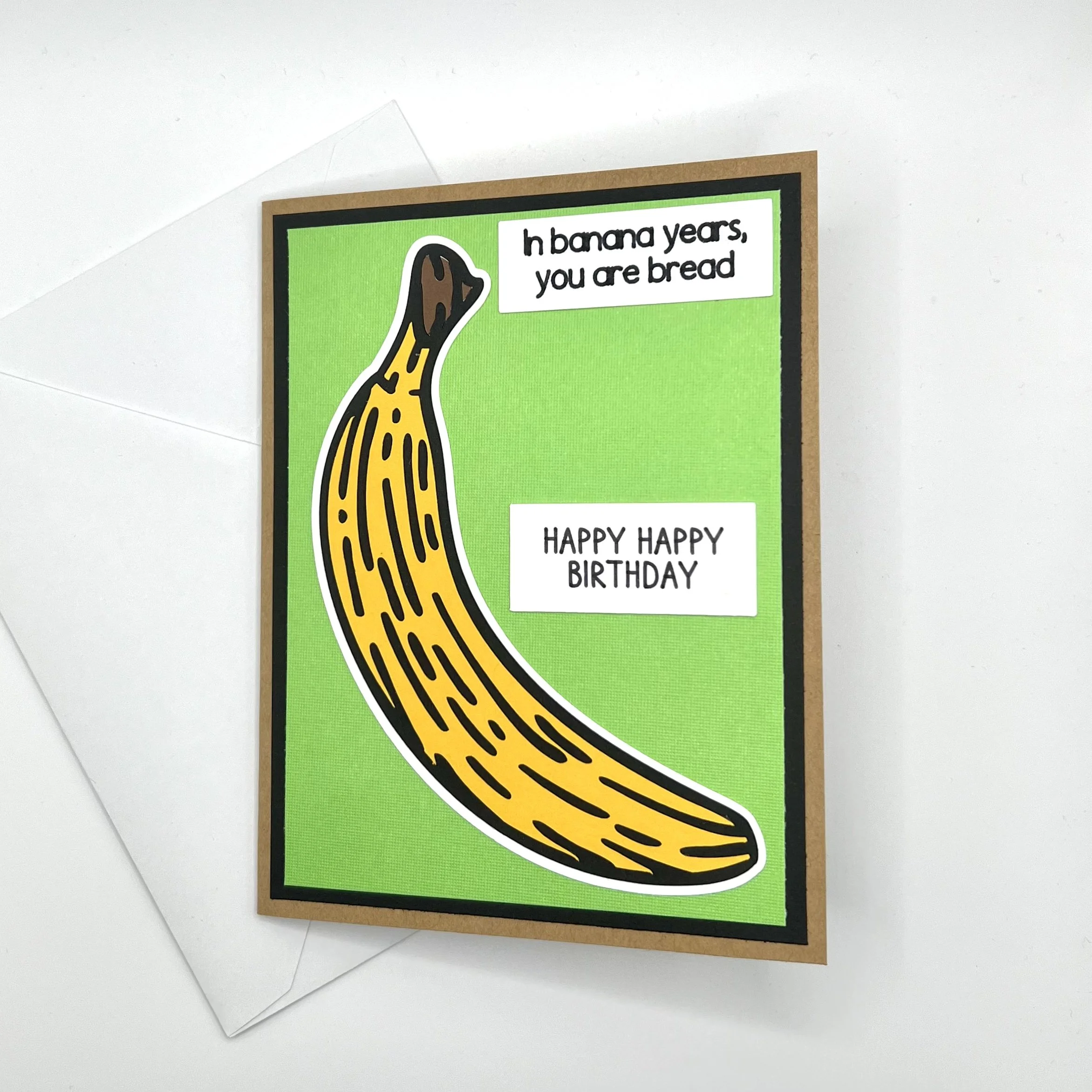 Funny Overripe Banana Birthday Card