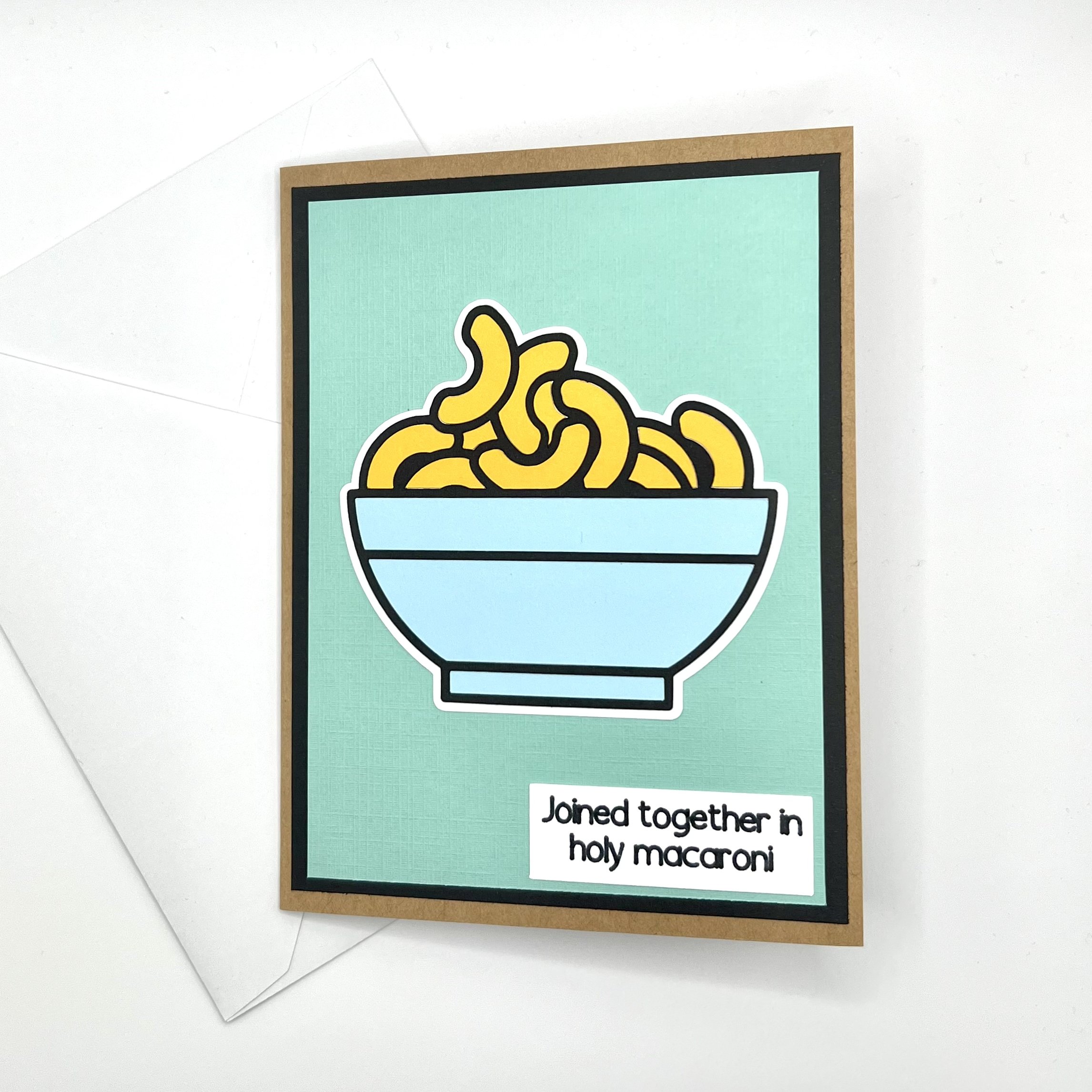 Punny Macaroni Wedding Card