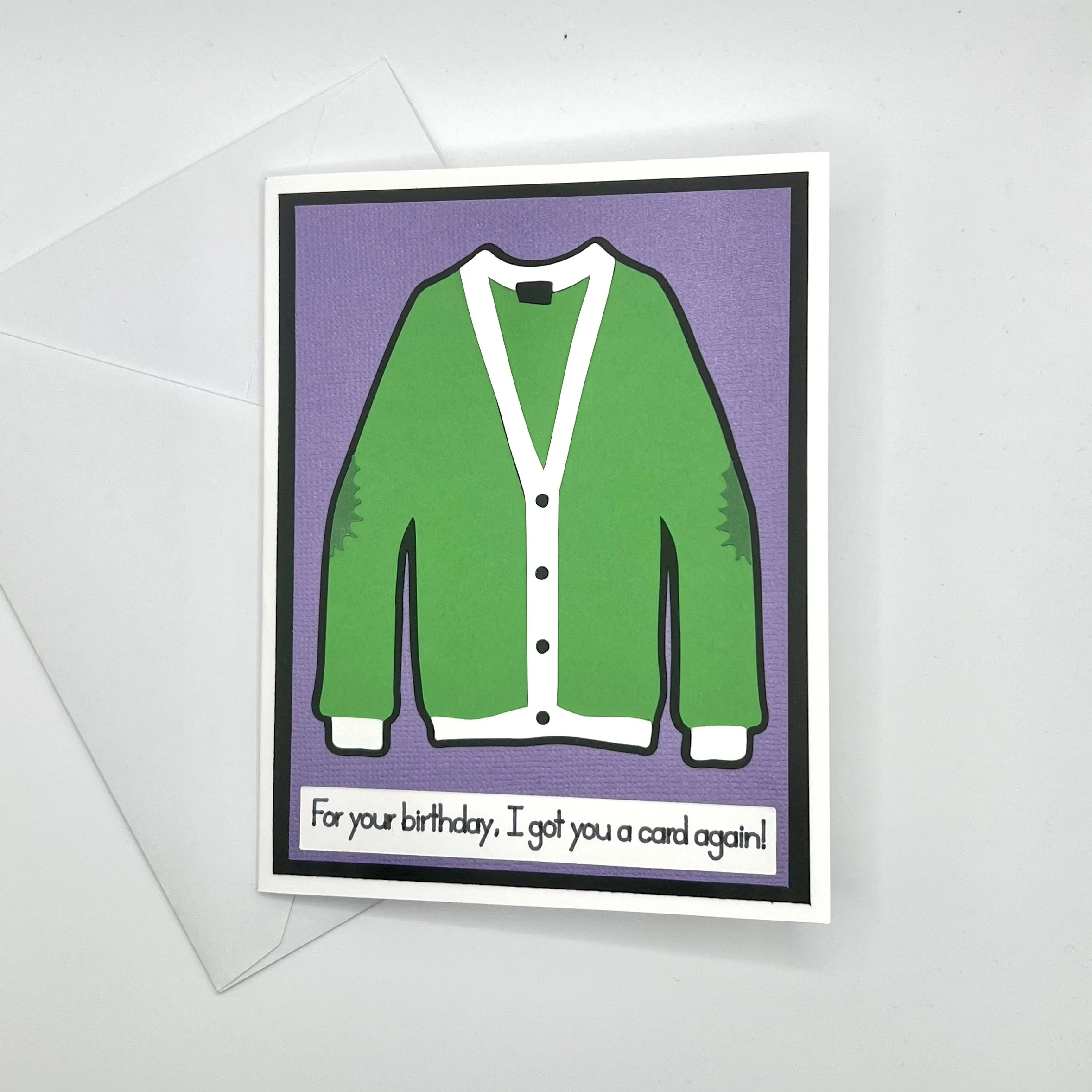 Punny Cardigan Birthday Card