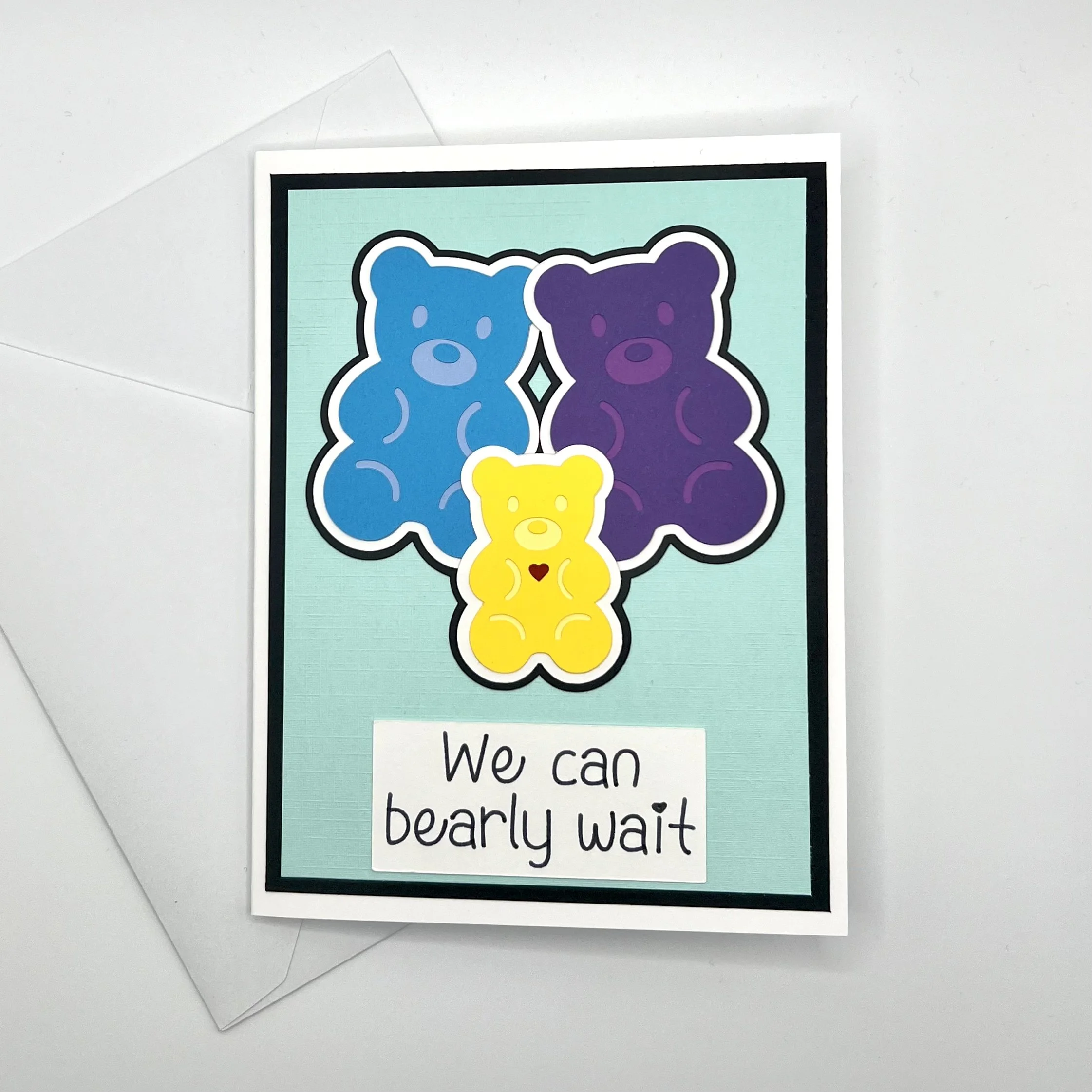 Punny Bear Newborn Baby Card