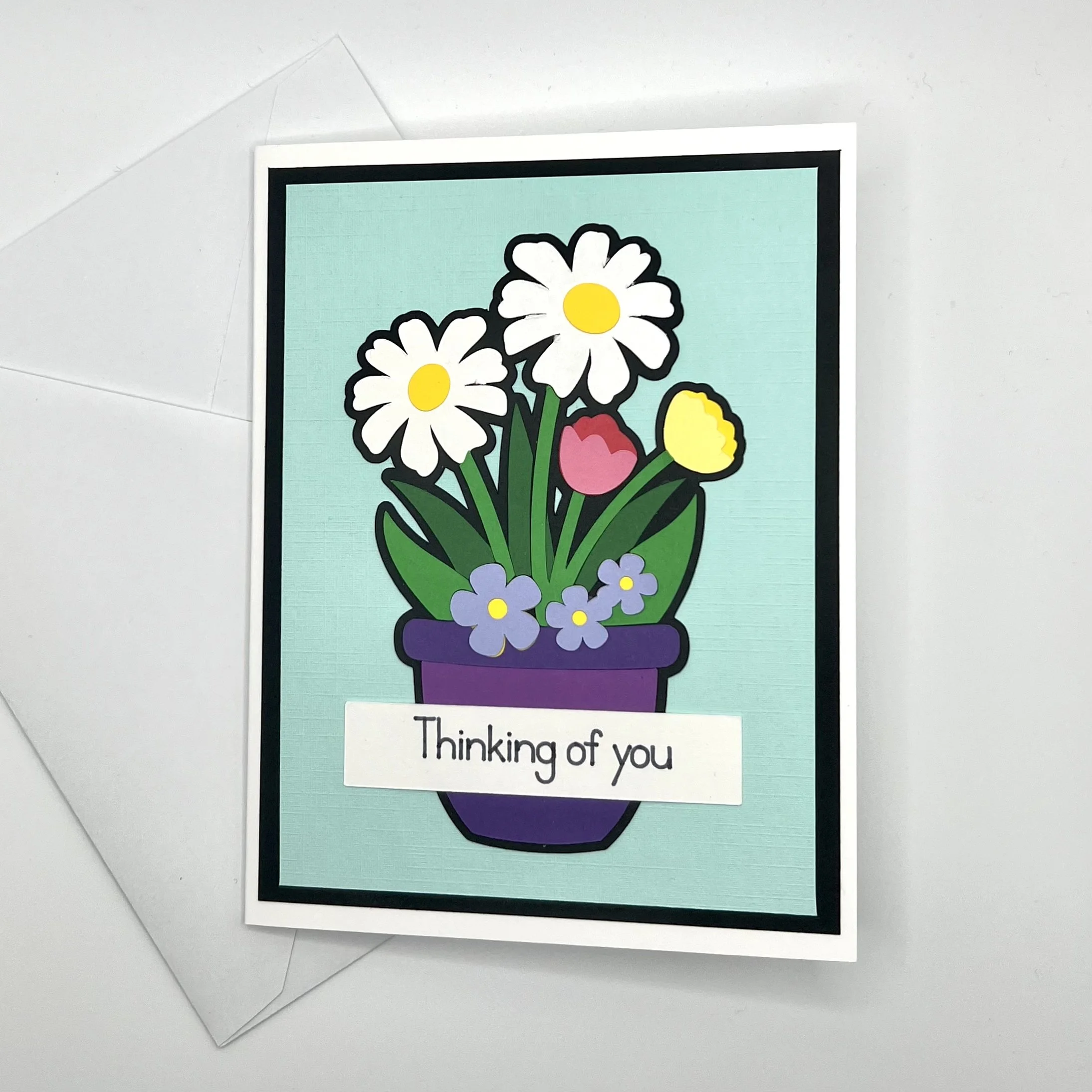 Flower Pot Thinking of You Card