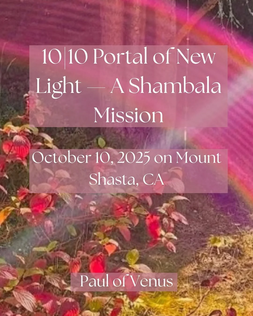 10:10 &mdash;The 144,000 are being called to Mount Shasta for a sacred Shambala mission. If you feel the call in your heart, this is your moment. Link in bio. ✨ 

#MountShasta #Shambala #1010Portal #Lightworker #Starseed #paulofvenus #1010 #spiritual