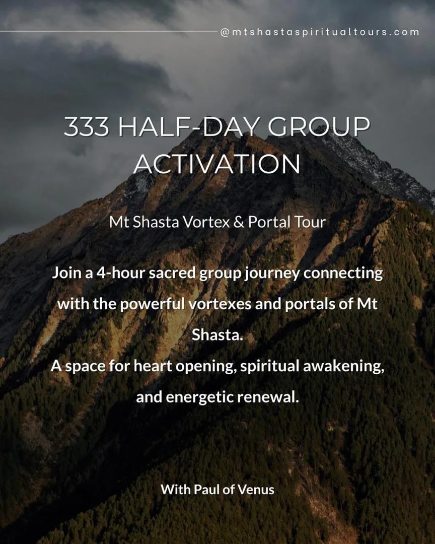 Opening Half day group days 
We are at an ending and a new beginning 
Feel into your knowing 

In love from Mt Shasta 

💜

Paul of Venus 

- #Spirituality 
- #Meditation
- #Healing 
- #Mindfulness 
- #yoga