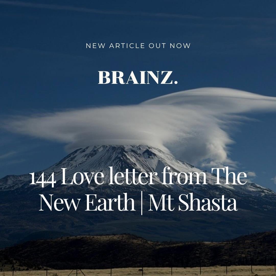 Love letter from the New Earth 

https://www.brainzmagazine.com/post/love-letter-from-the-new-earth

- #Spirituality 
- #Meditation
-  #lightworker
- #starseed
