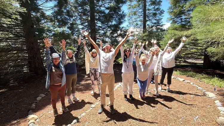 Star Family celebrating on the mountain