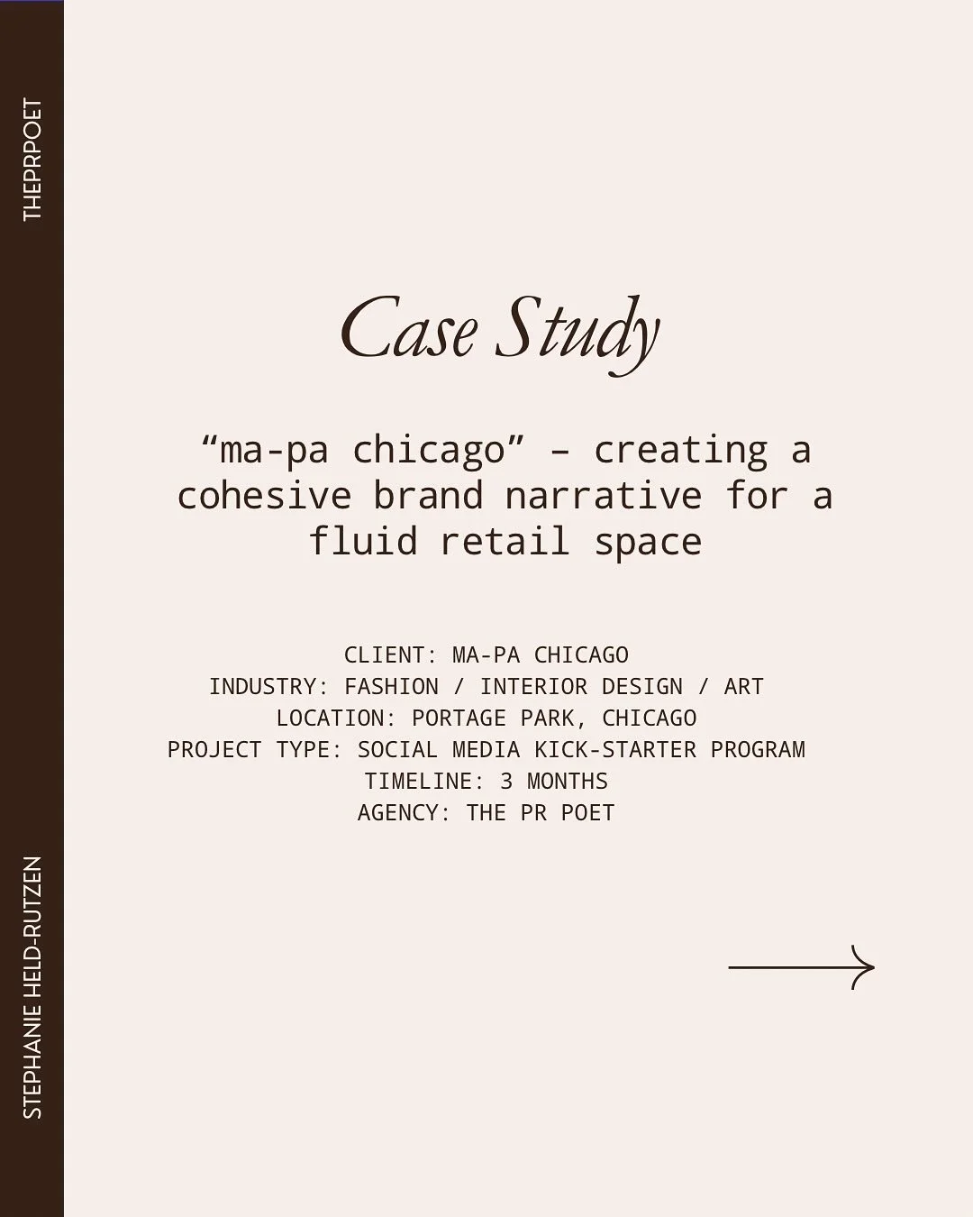 CASE STUDY: &ldquo;ma-pa chicago - creating a cohesive brand narrative for a fluid retail space.&rdquo; ma-pa chicago is a curated and sustainably sourced interior design and vintage clothing shop based in Portage Park, Chicago. 

Founded by local in