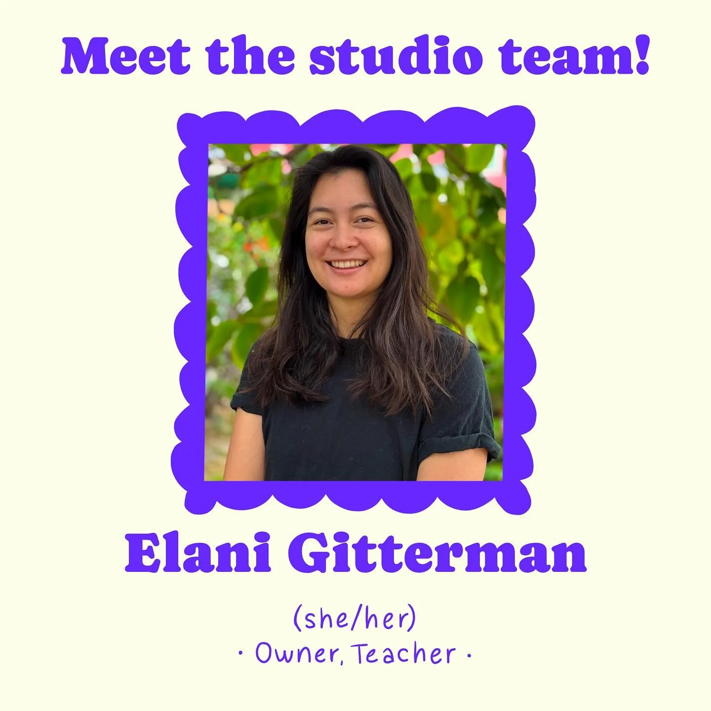 🪼🌓 meet the studio team!! 🌓🪼

Elani (she/her) is a multidisciplinary artist whose work explores tenderness, queerness, playfulness and vulnerability. Her art background originated in painting and drawing, which she brings into her ceramic work wi