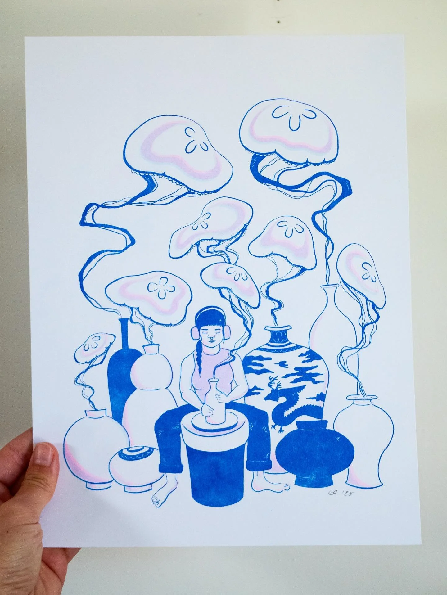 🪼 studio shop is open! 🪼 grab a sweet risograph print by owner @onesmallhorse and help support our opening costs! 

many thanks to @sarahmh____ for the printing help!