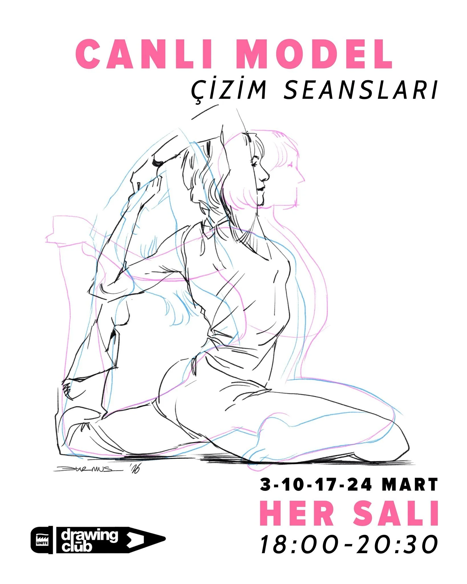 UNITE Drawing Club - Canlı Model Çizim Seansları 