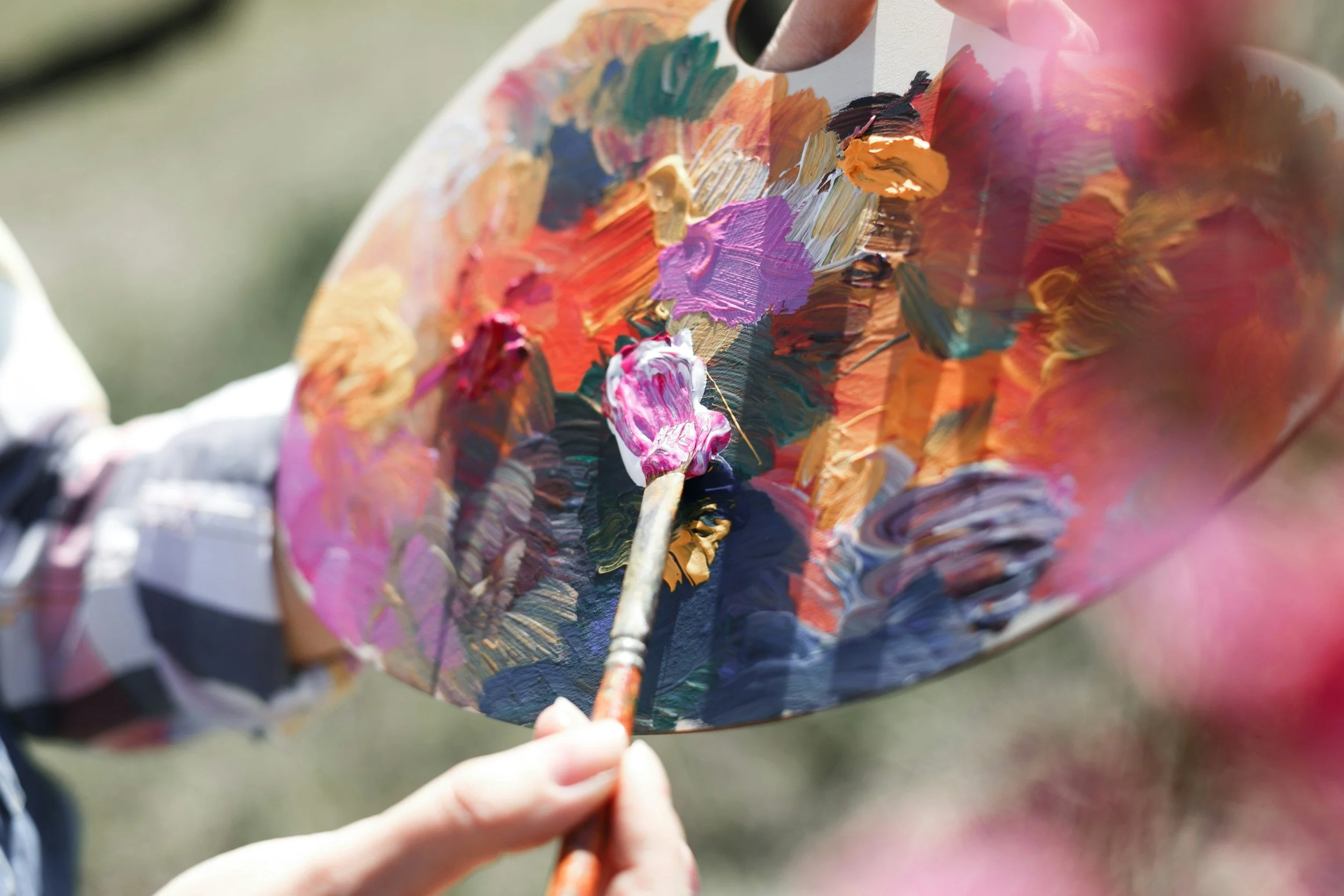 a colorful artist's palette