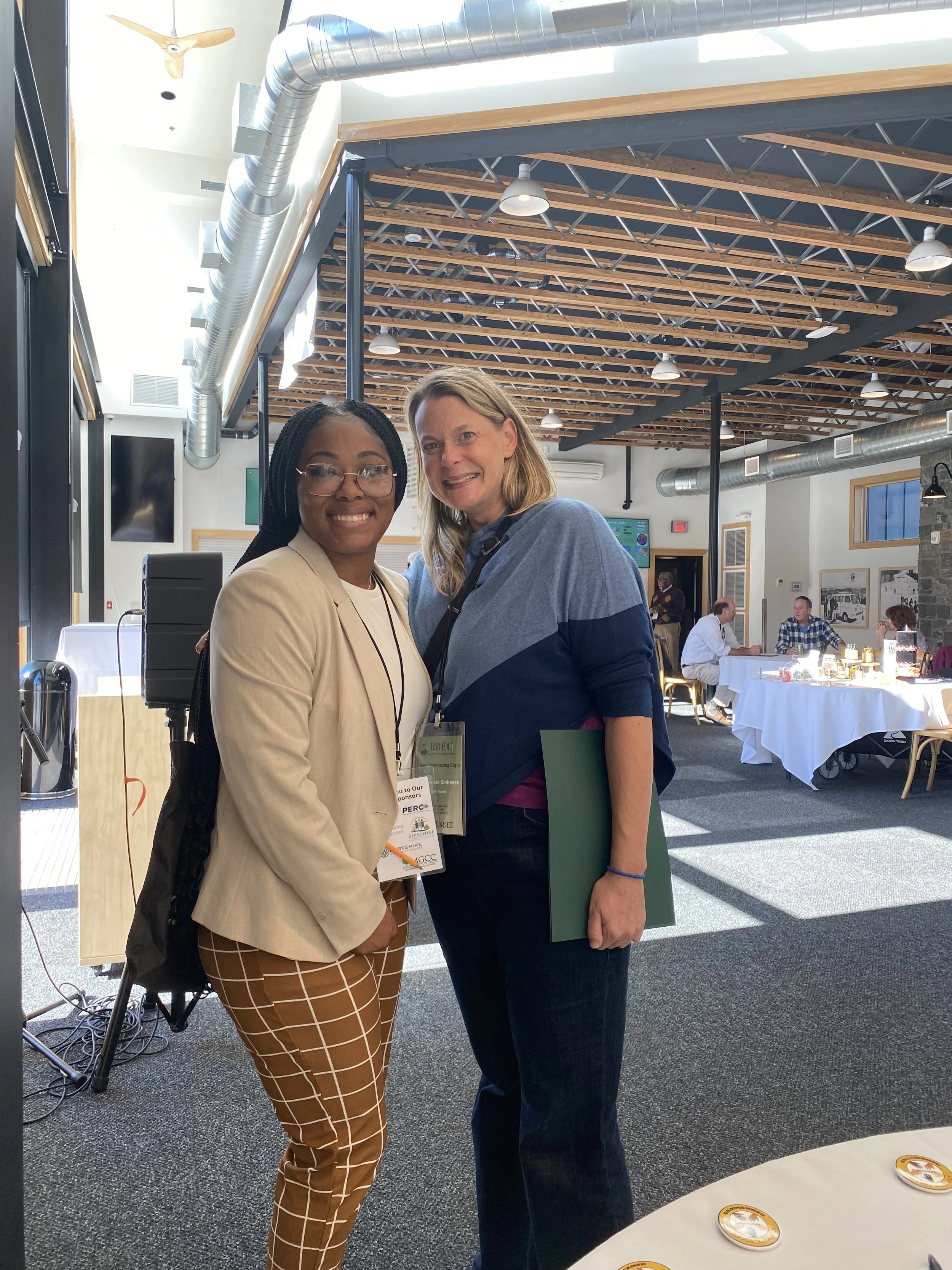 Keyshuna attends networking event in Great Barrington, Massachusetts.