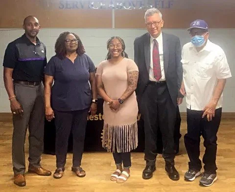 Keyshuna Cole invited as guest speaker at Charleston Rotary Club to discuss GED & vocational programs.