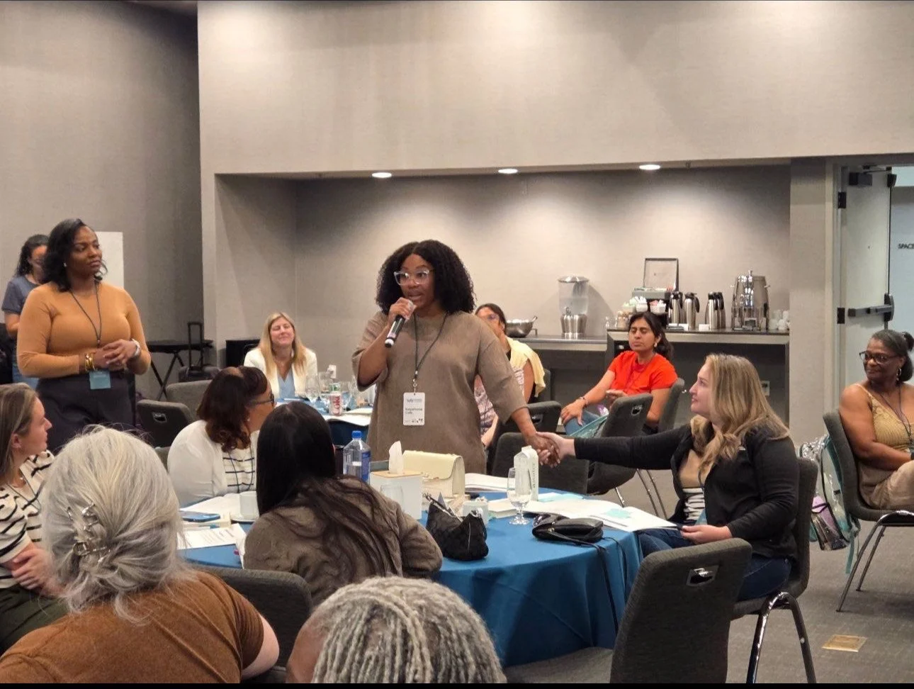 Keyshuna Cole speaking at the Women's Veteran Leadership Program event in DC about Military Sexual Trauma.