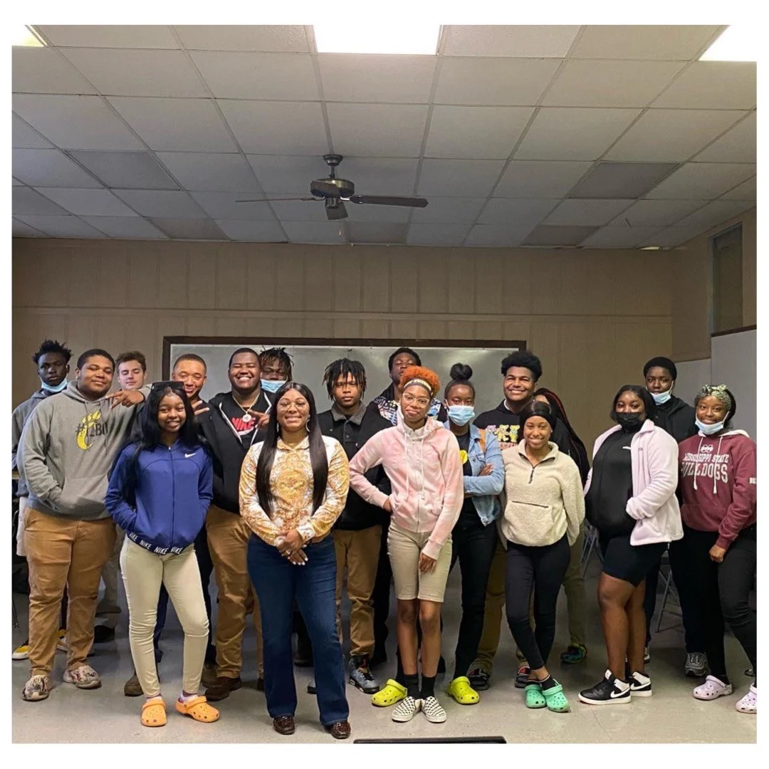 Keyshuna Cole spoke at Charleston High School about overcoming childhood trauma, owning your passion, and pathways to entrepreneurship.