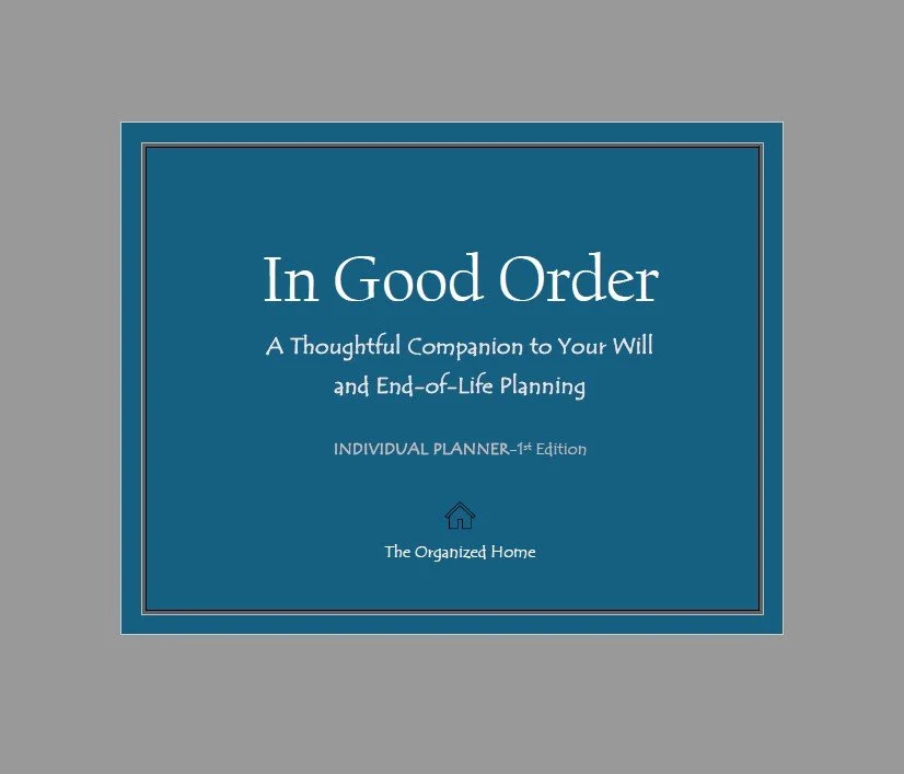In Good Order-  INDIVIDUAL PLANNER (downloadable resource)
