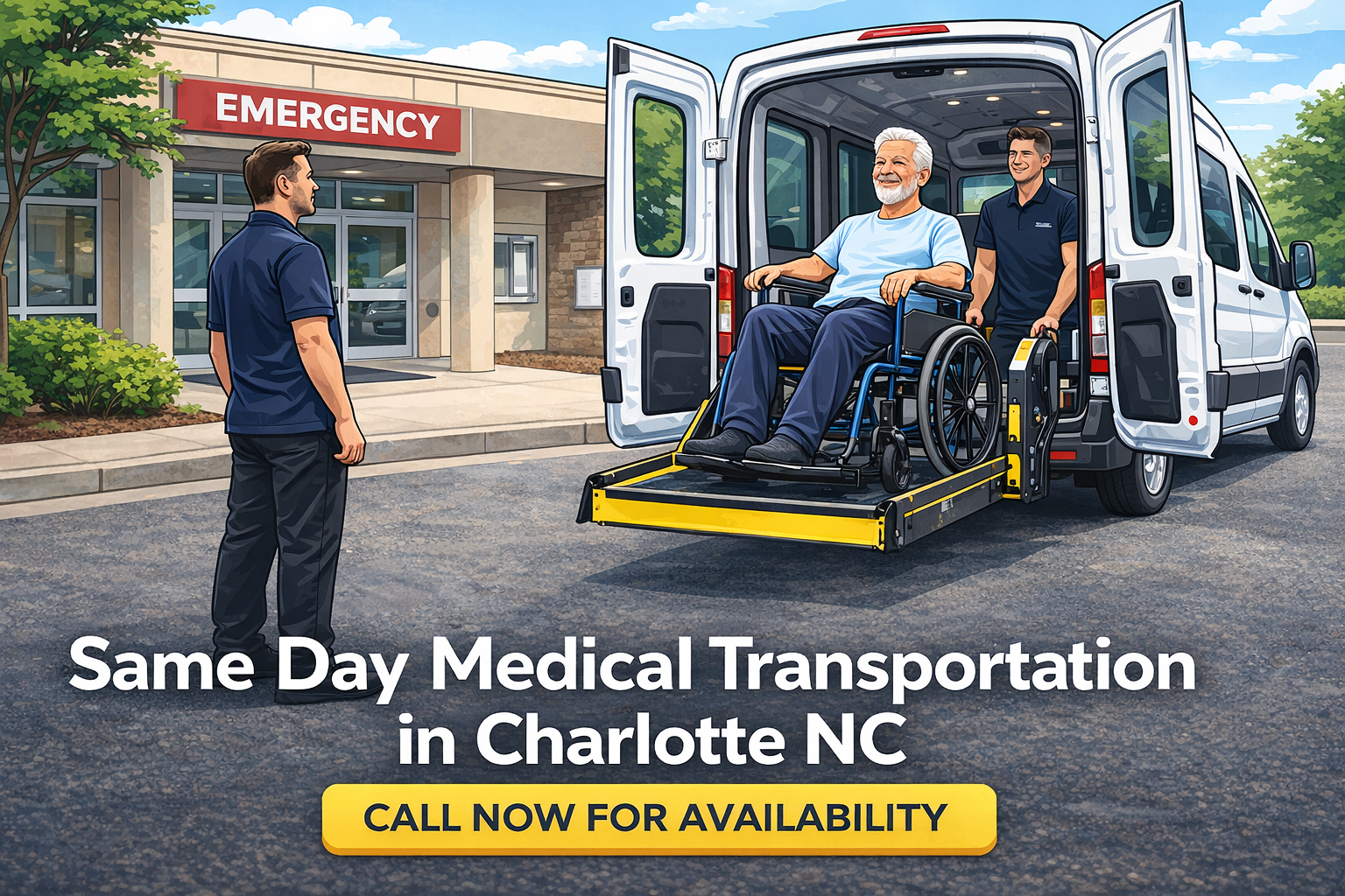 Same Day and Last Minute Medical Transportation in Charlotte NC