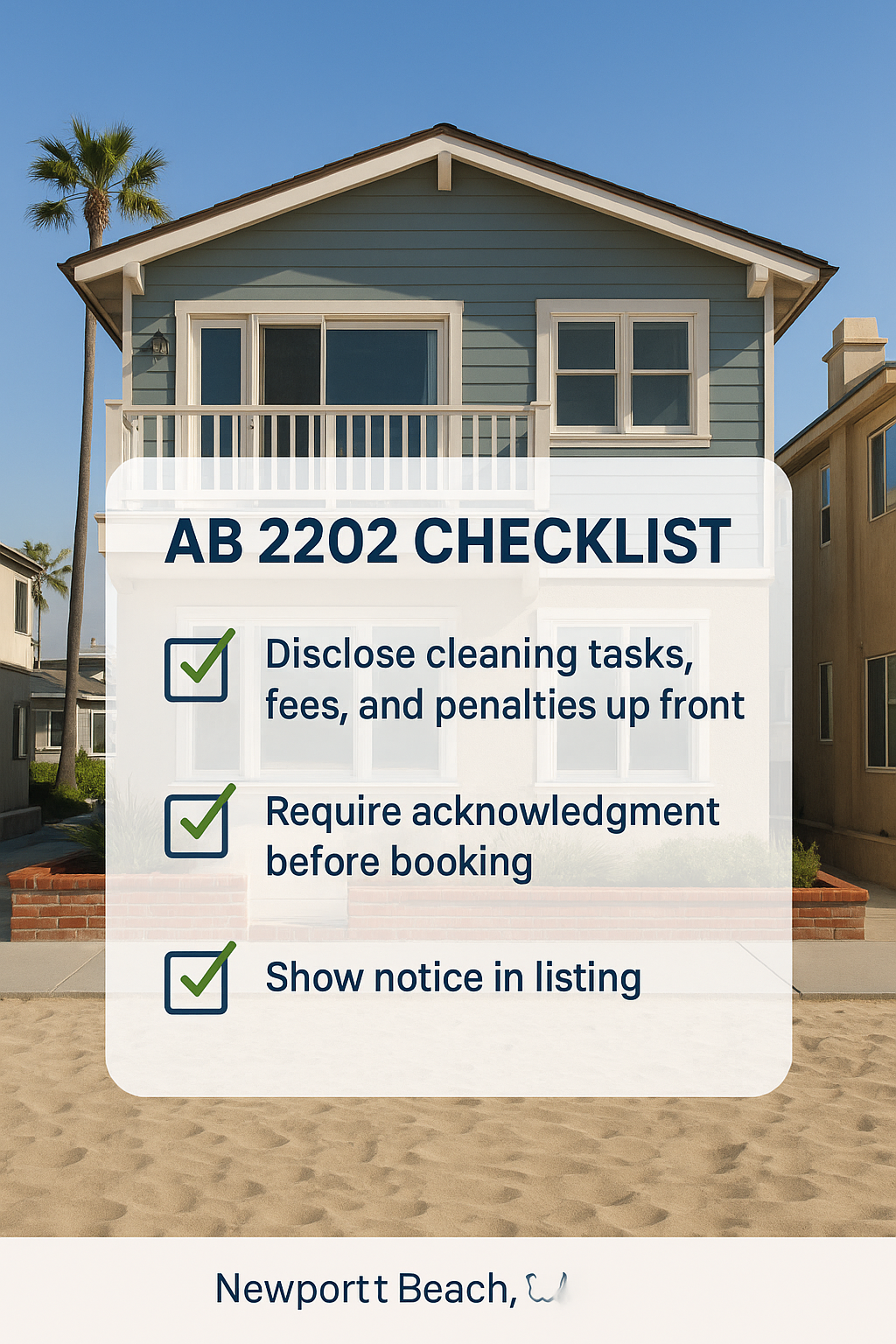 AB 2202 Compliance: What Newport Beach STR Owners & Managers Need to Know