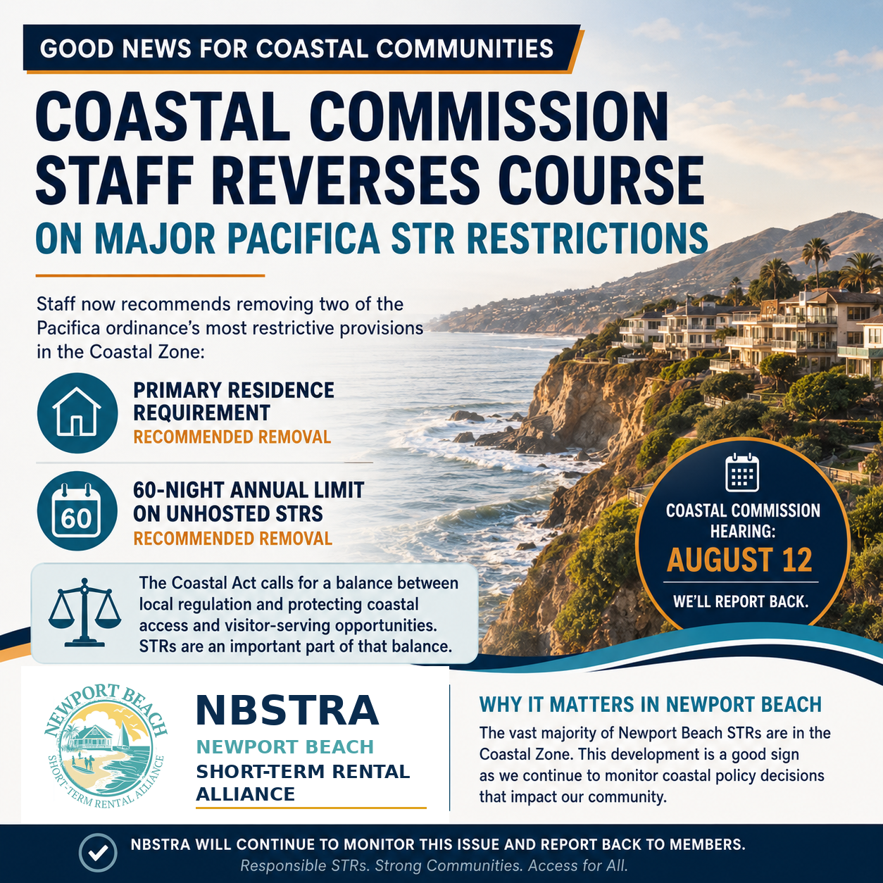Coastal Commission Staff Reverses Course on Major Pacifica STR Restrictions