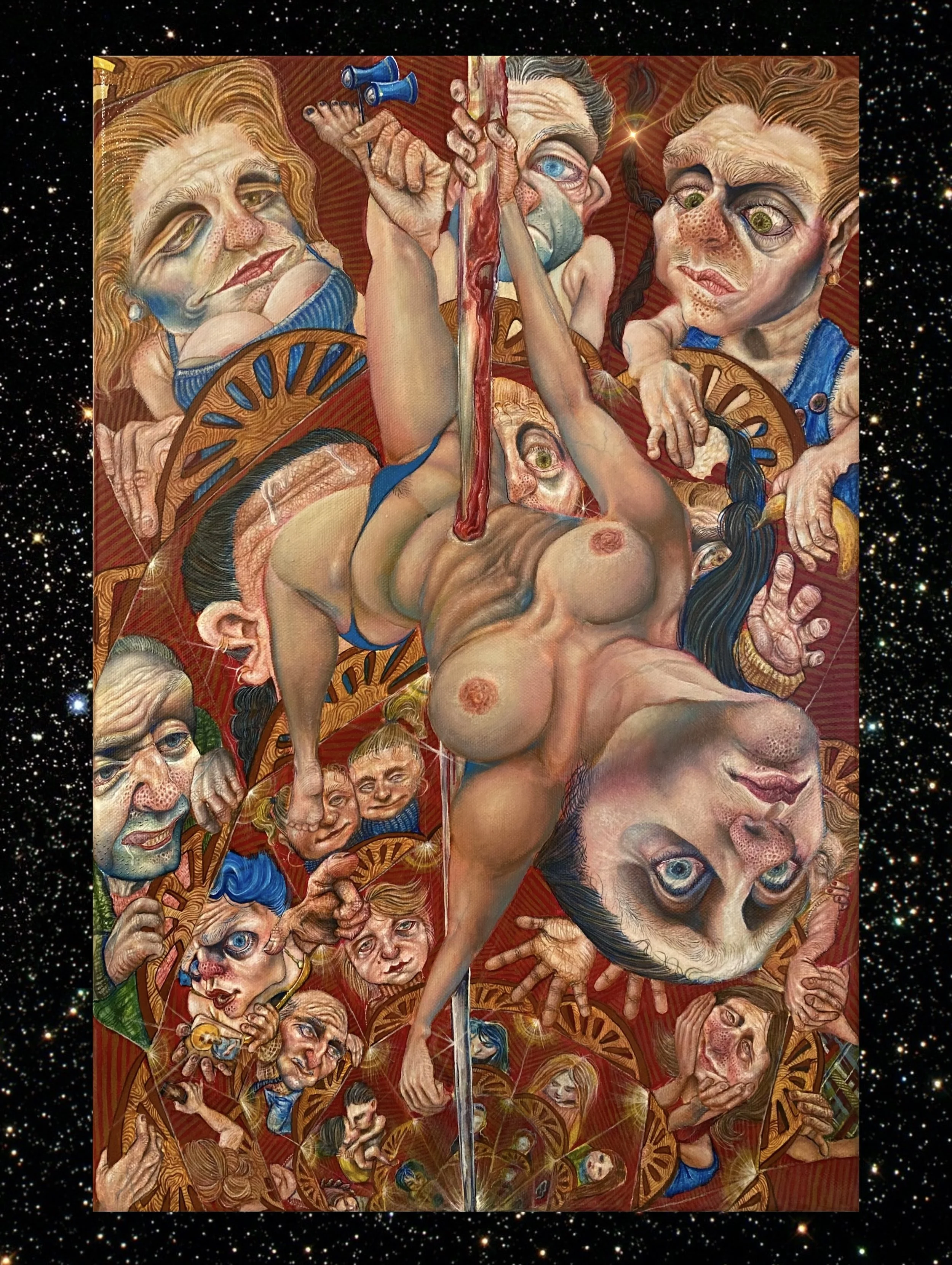 Mary Was a Little Lamb, 2022. Acrylic on canvas panel, 40x50 cm.