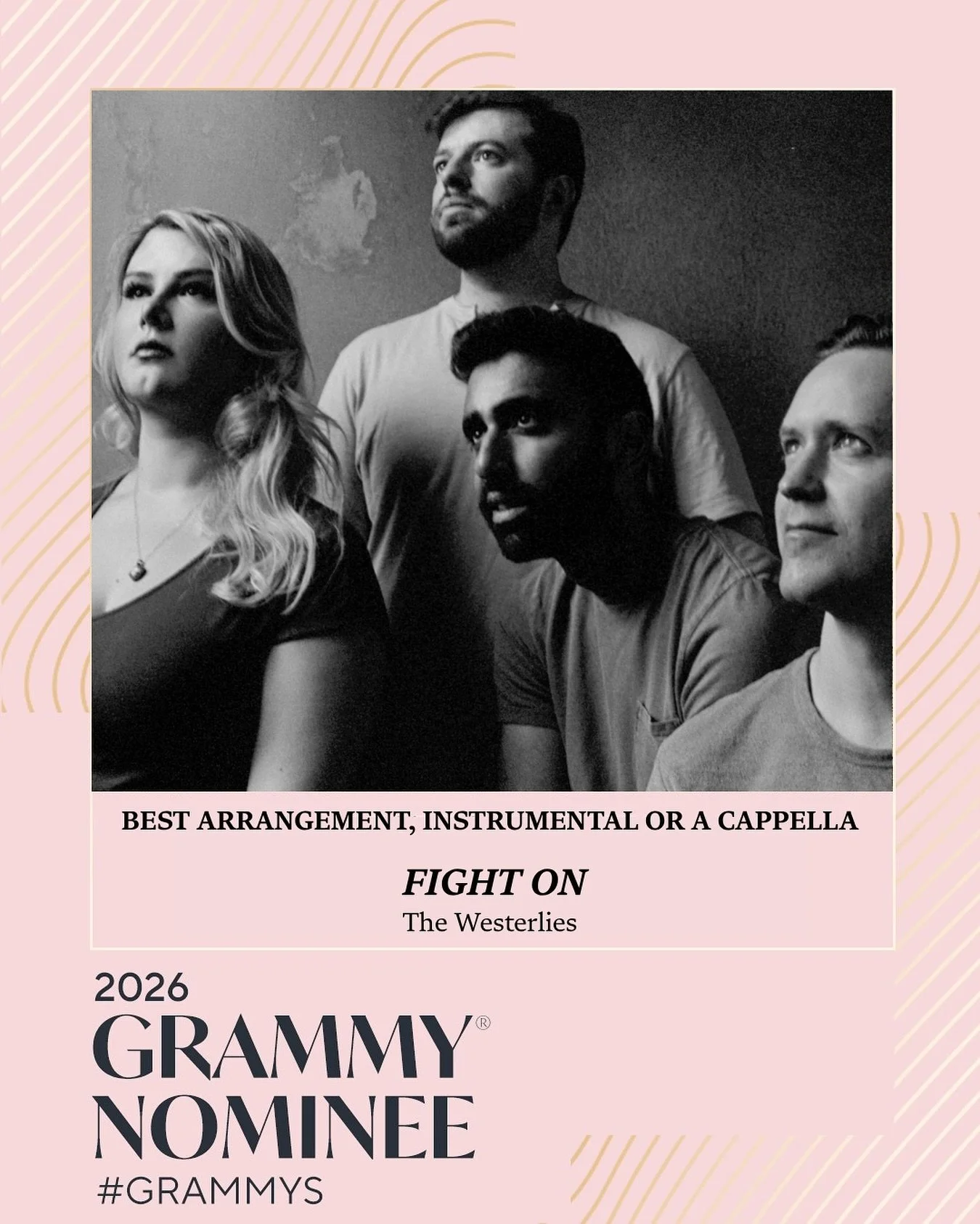 First Grammy Nomination. Surreal!
So proud of this arrangement, of this record, and of this band.

📷: @ebruyildiz 
#thewesterlies #grammys #fyc