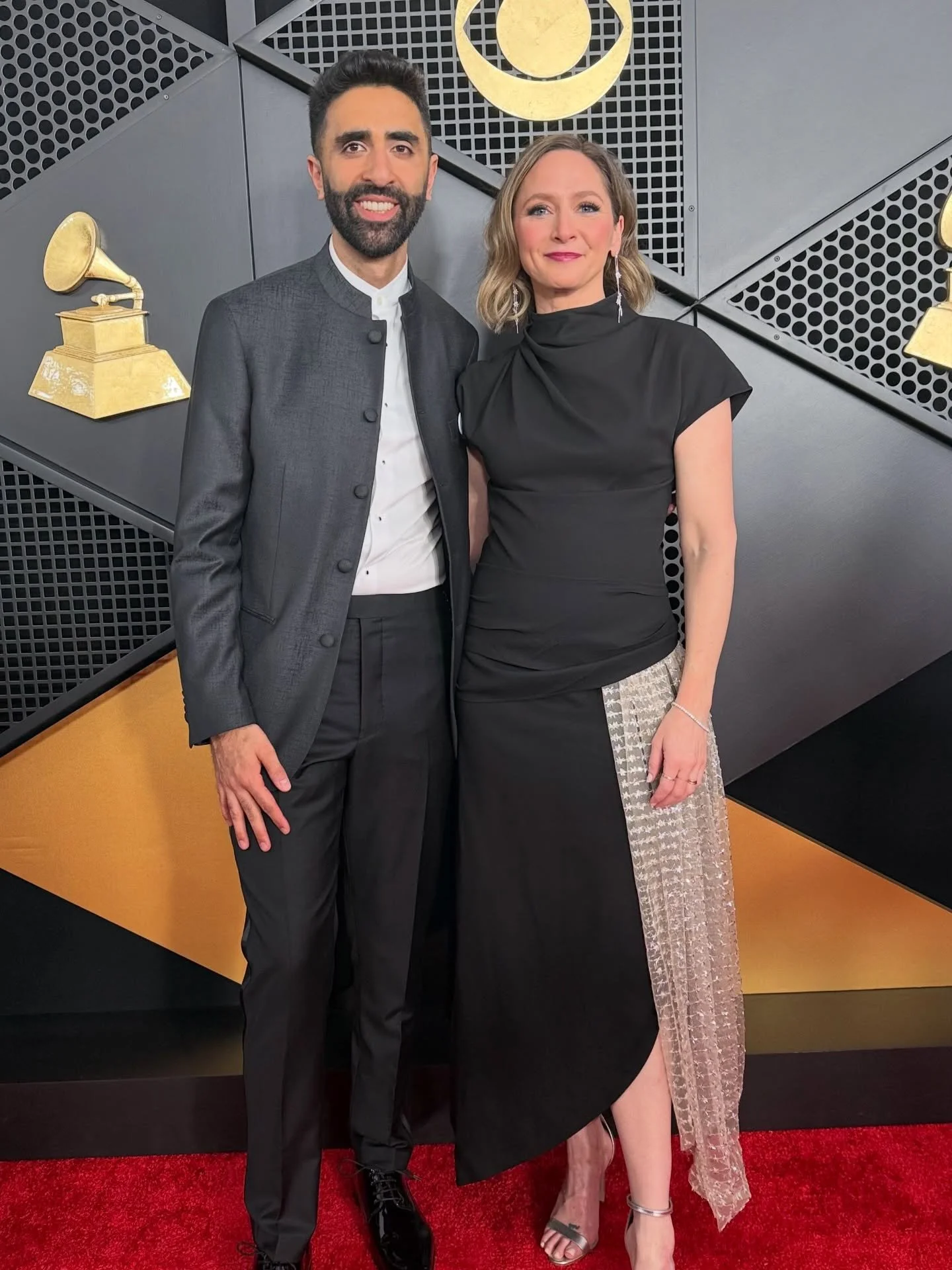 The 68th Annual GRAMMY Awards❗️
An honor to be here with @westerliesmusic celebrating our first nomination. Wearing custom @advanilondon &mdash; shoutout to @advani.abhishek and @wearebti 🙏🏽

#grammys #advanilondon #rileymulherkar