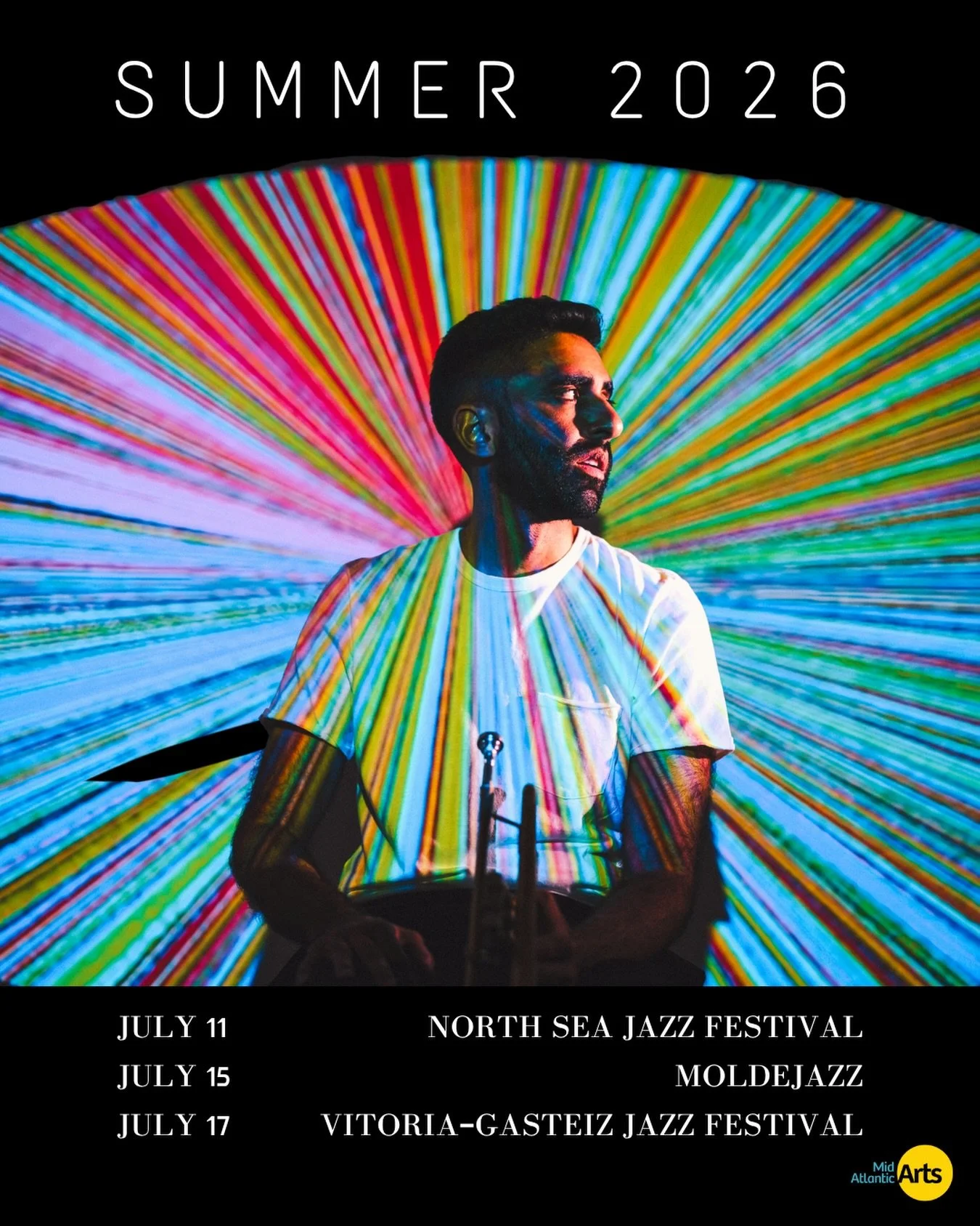 SUMMER 2026
Beyond honored to make my debut at @northseajazz, @moldejazz, and @jazzvitoria this summer.

Grateful to have the support of @midatlanticarts for this opportunity. This engagement is supported in part by Mid Atlantic Arts through USArtist