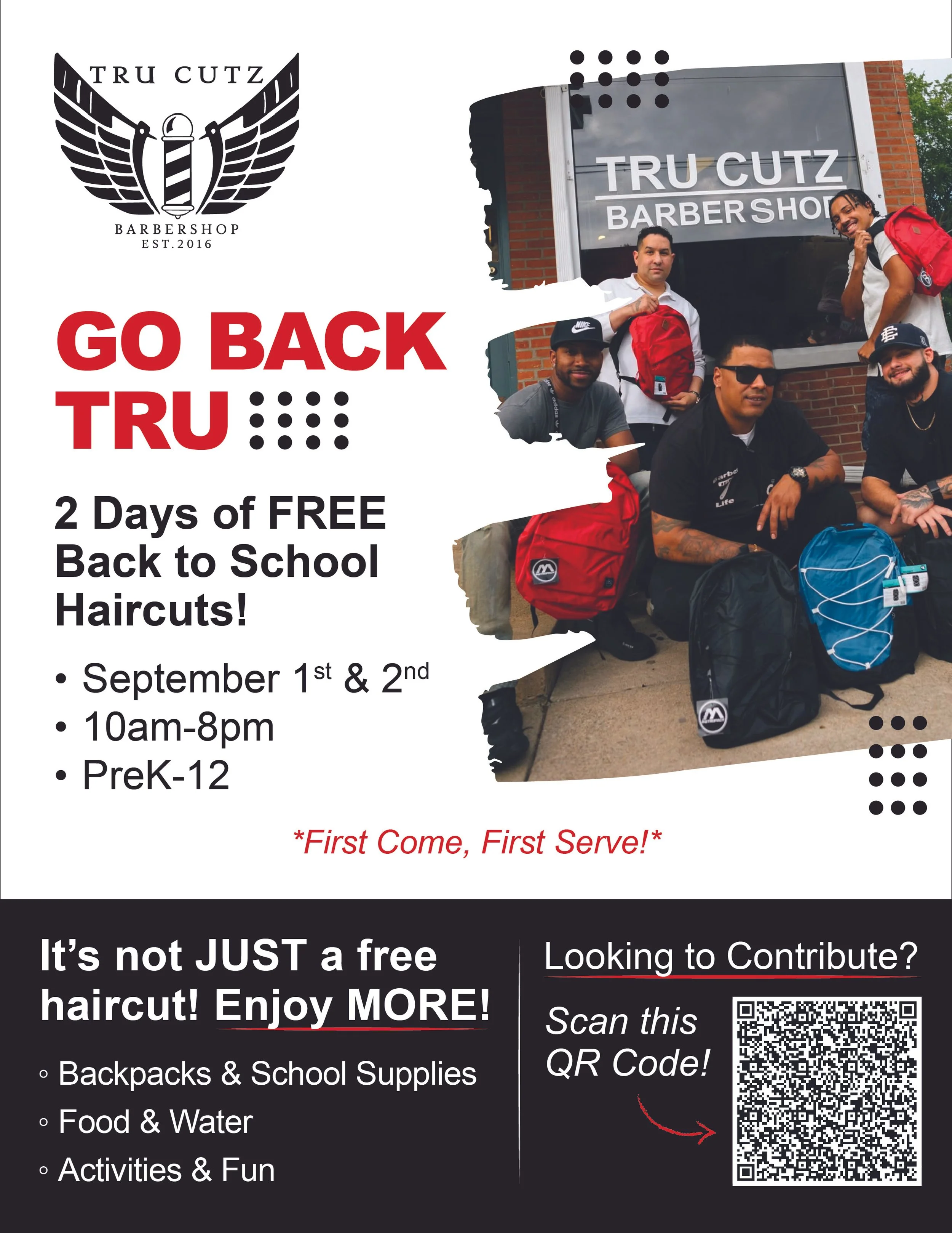 Tru Cutz Barbershop Announces 9th Annual, “Go Back Tru” Event!