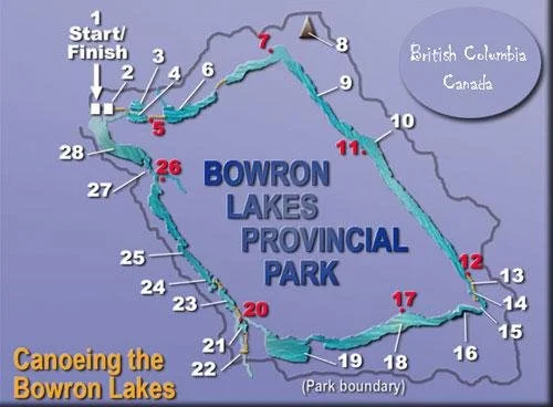 An overview of the Bowron Lakes circuit