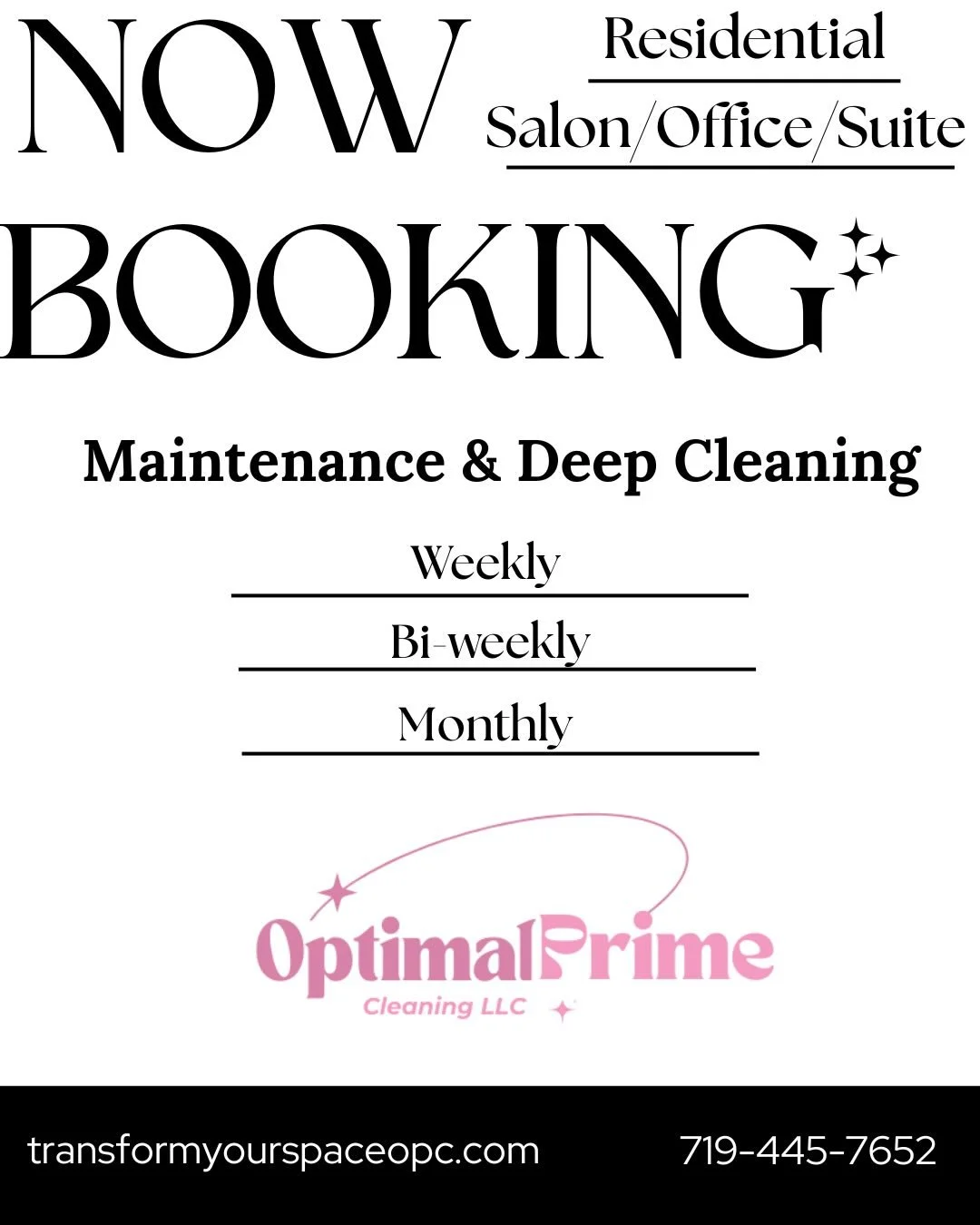 Hey, y'all! We now have more openings for recurring residential and commercial clients in our schedule! Let's fill this thang up! 💃🏾 If you or someone you know needs a solid, consistent cleaner, let's connect &amp; set up a walkthrough! 😊

At OPC 
