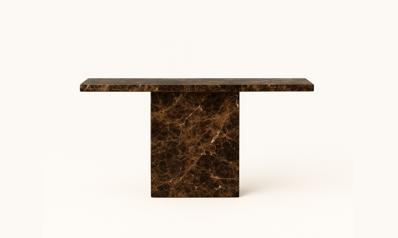 Terra Console Table - Dark Emperador Marble