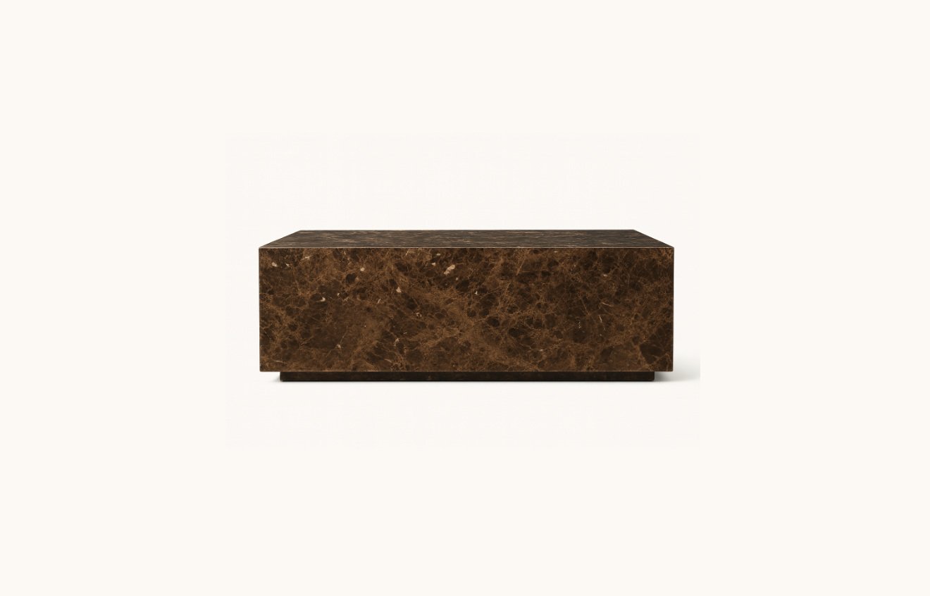 Floating Plinth Coffee Table - Dark Emperador Marble