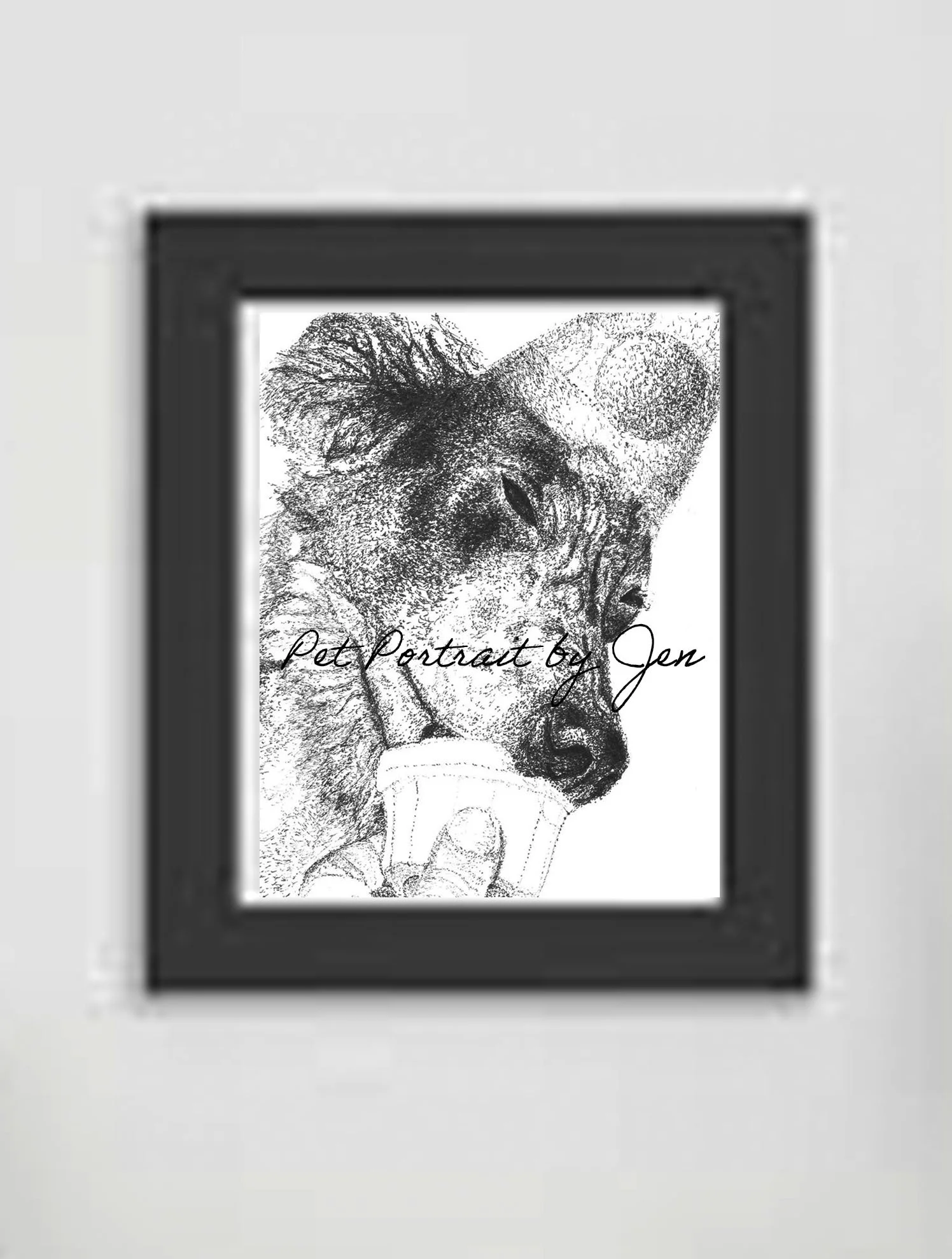 Loving Life Pet Portrait. 11.5 x14